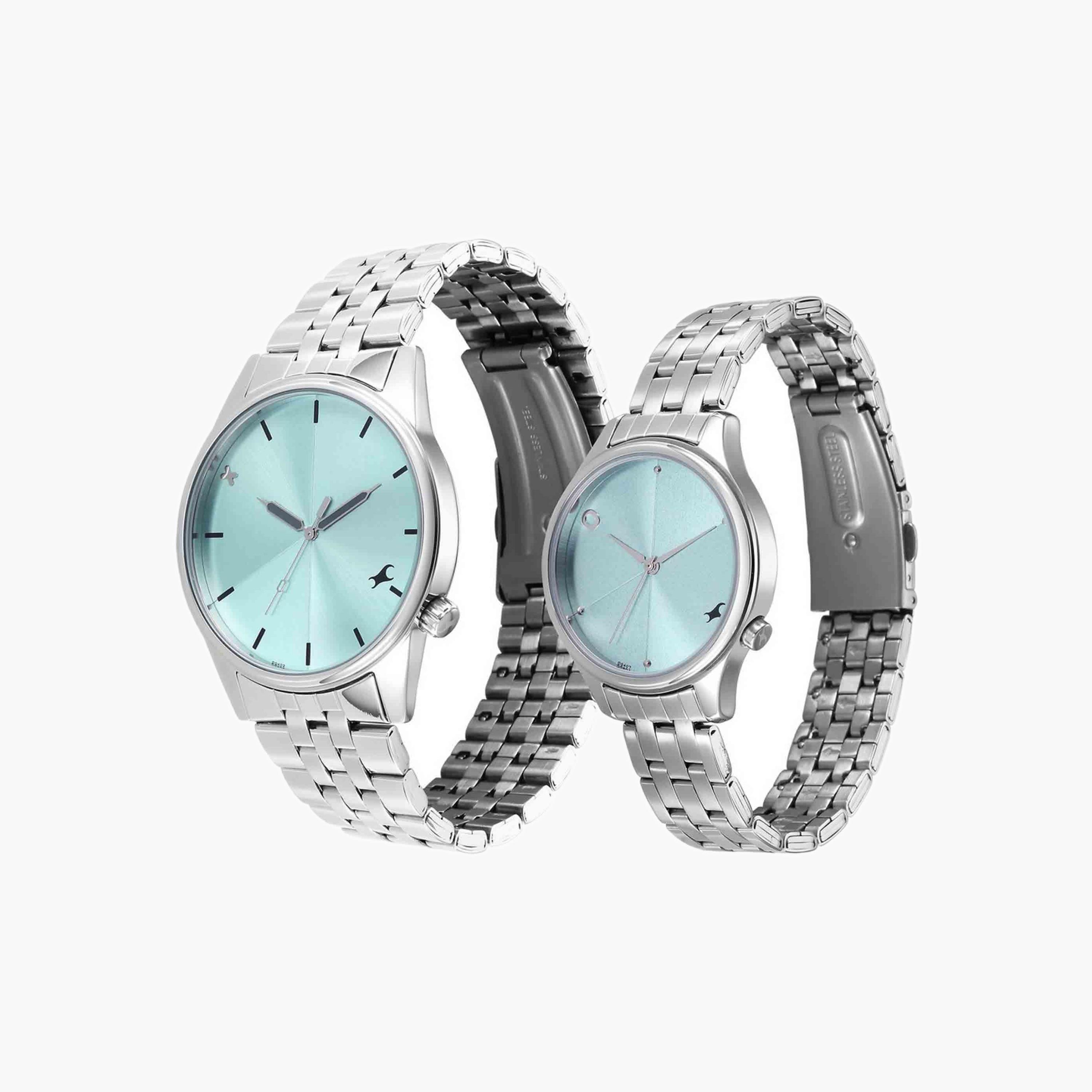 Fastrack Silver Stainless Steel Couple Watches-men-watchesandjewellery-watches-image-3