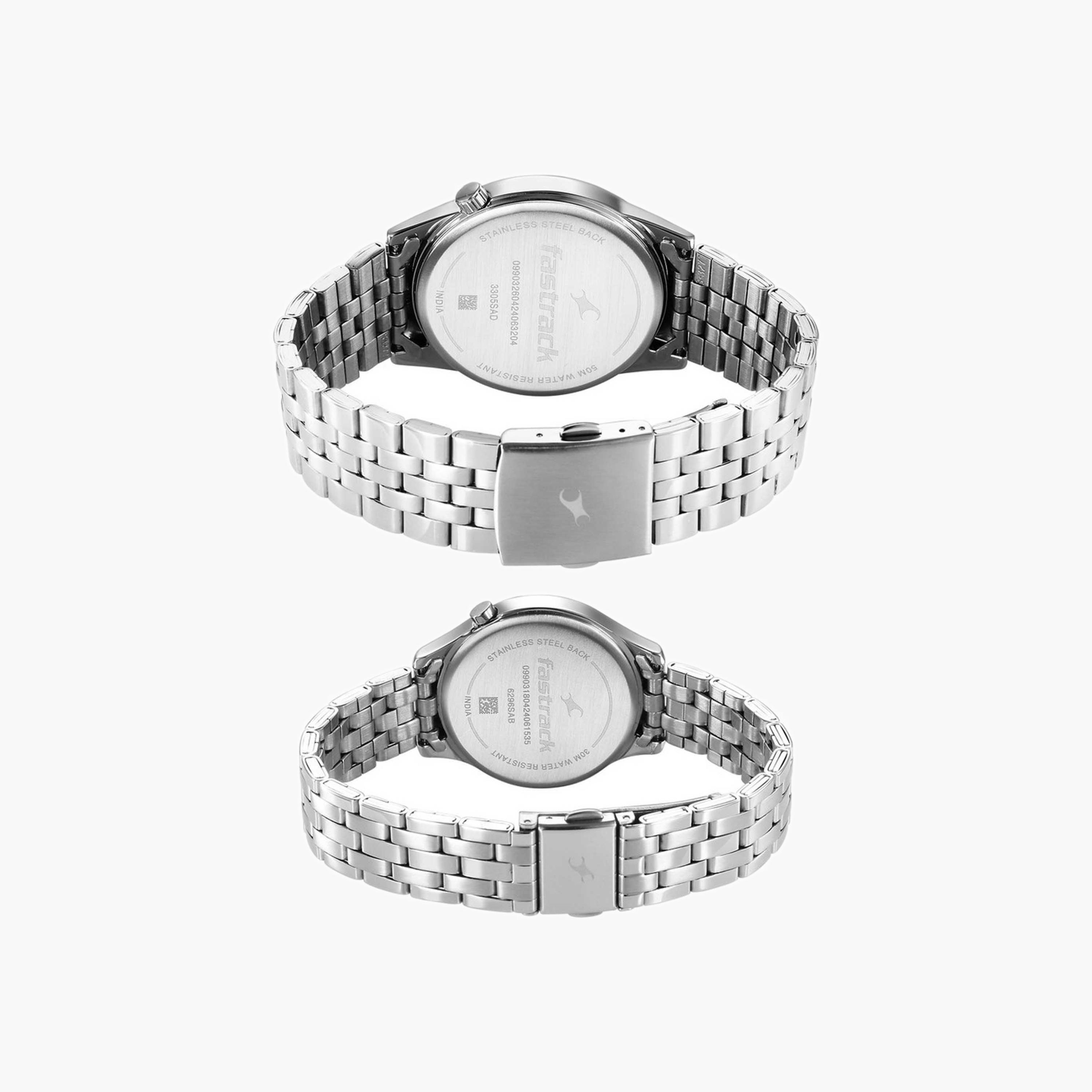 Fastrack Silver Stainless Steel Couple Watches-men-watchesandjewellery-watches-image-5