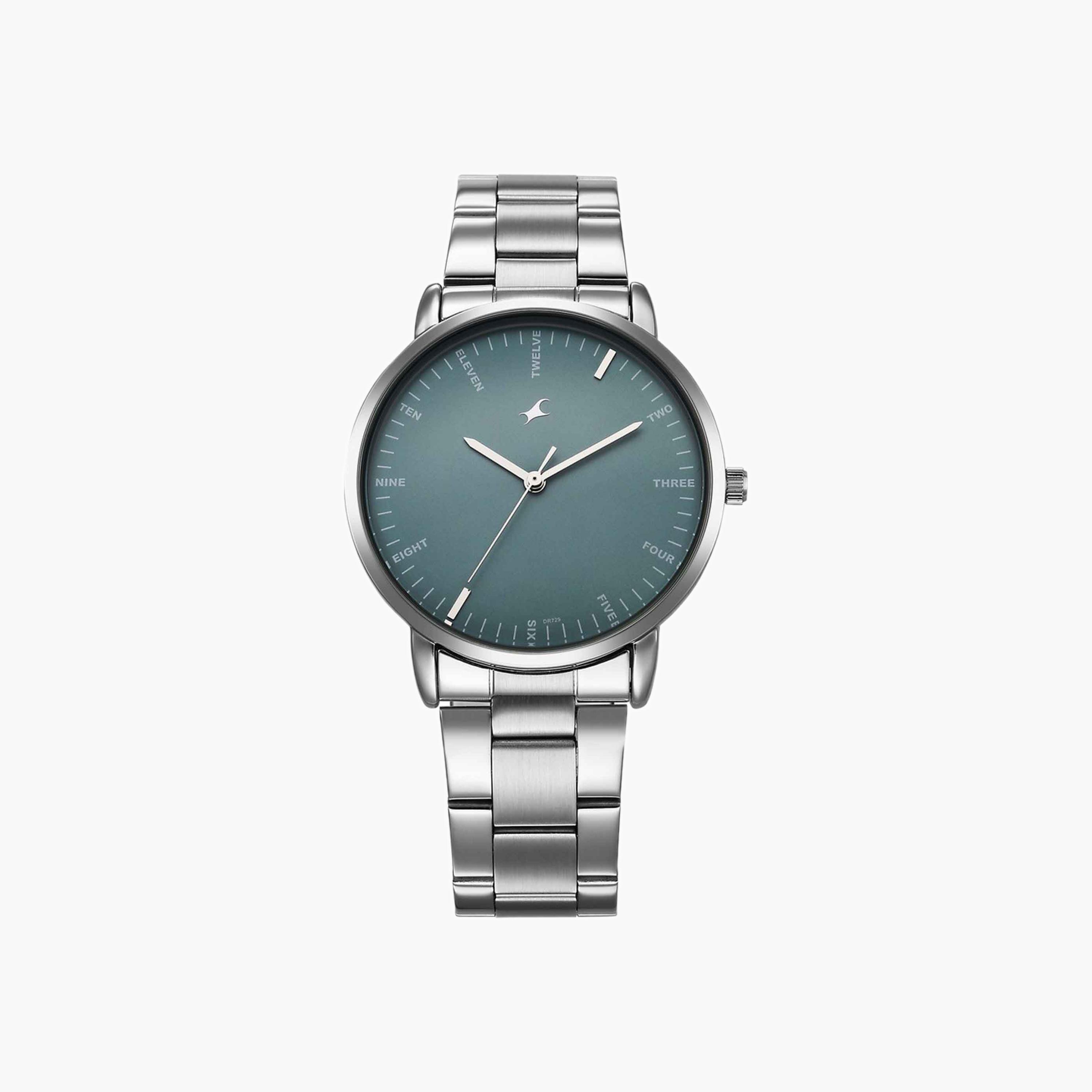 Fastrack Green Round Dial Stainless Steel Watch-men-watchesandjewellery-watches-image-1