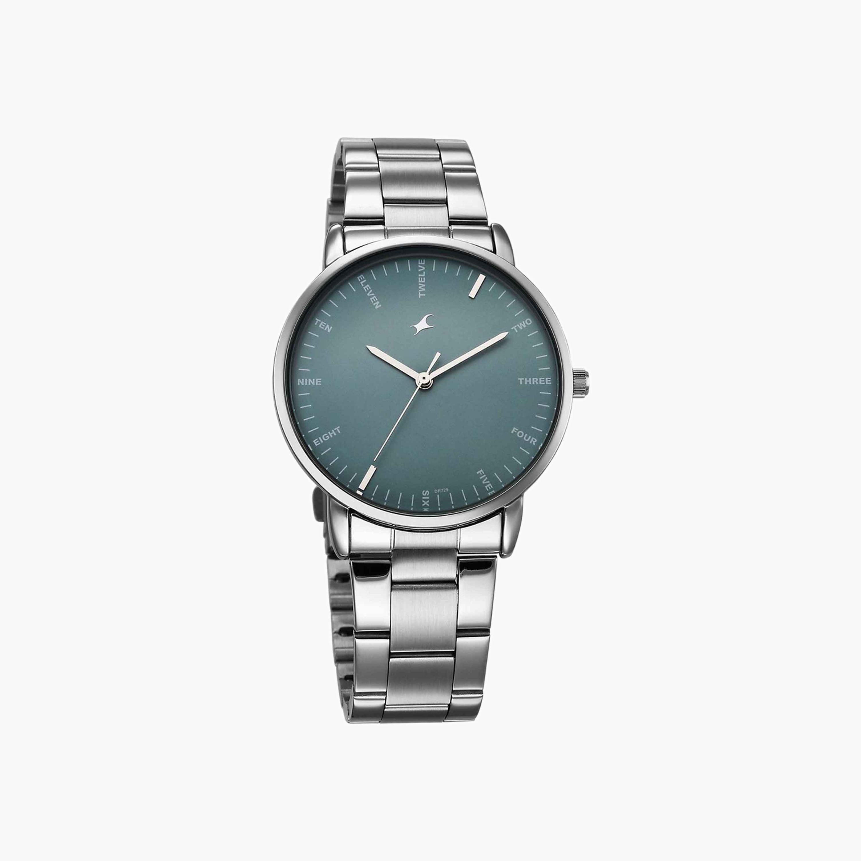 Fastrack Green Round Dial Stainless Steel Watch-men-watchesandjewellery-watches-image-2