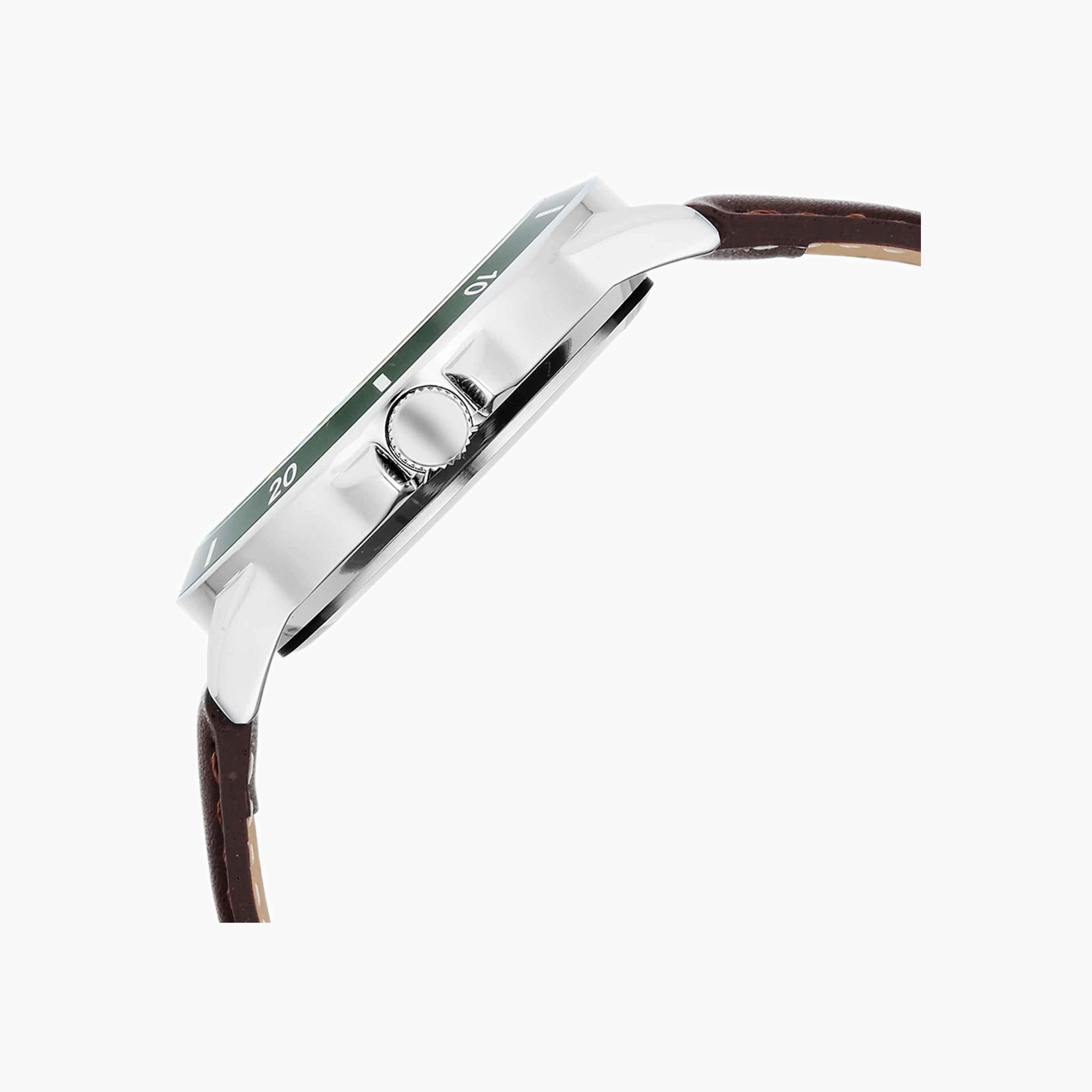Fastrack Green Dial Brown Leather Strap Watch-men-watchesandjewellery-watches-image-2