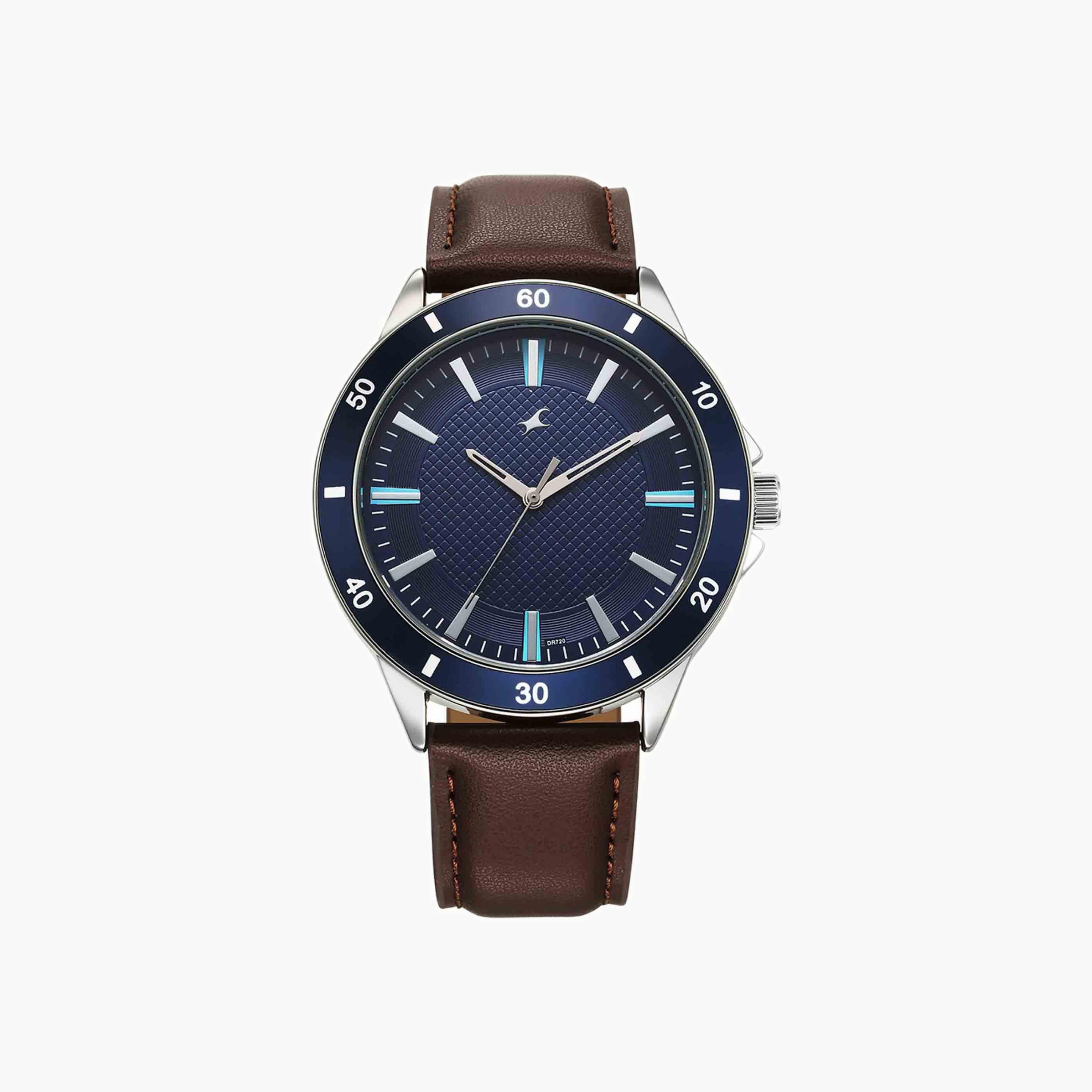 Fastrack Round Dial Gents Leather Strap Watch-men-watchesandjewellery-watches-image-1
