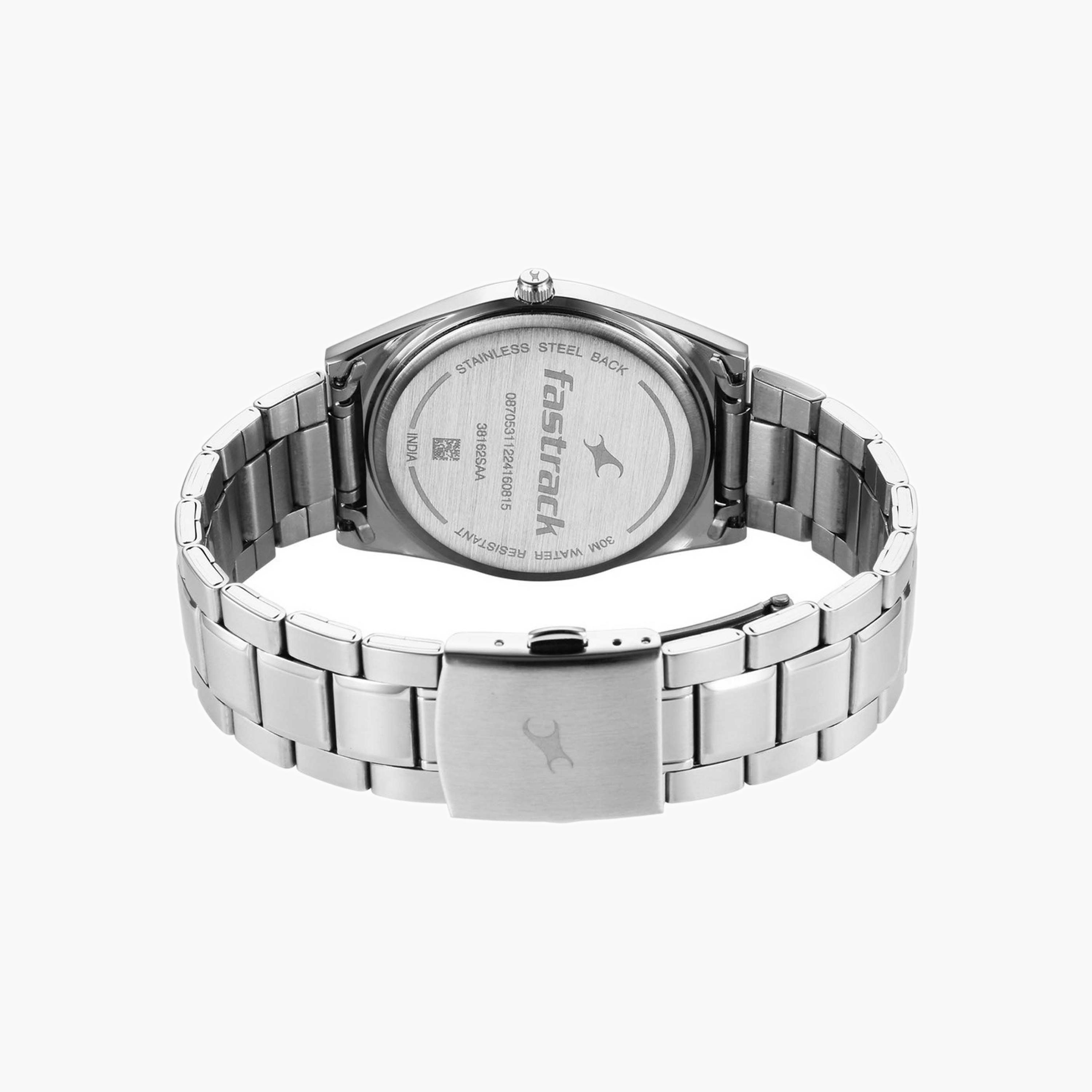 Fastrack Stainless Steel Maroon Dial Gents Watch-men-watchesandjewellery-watches-image-4