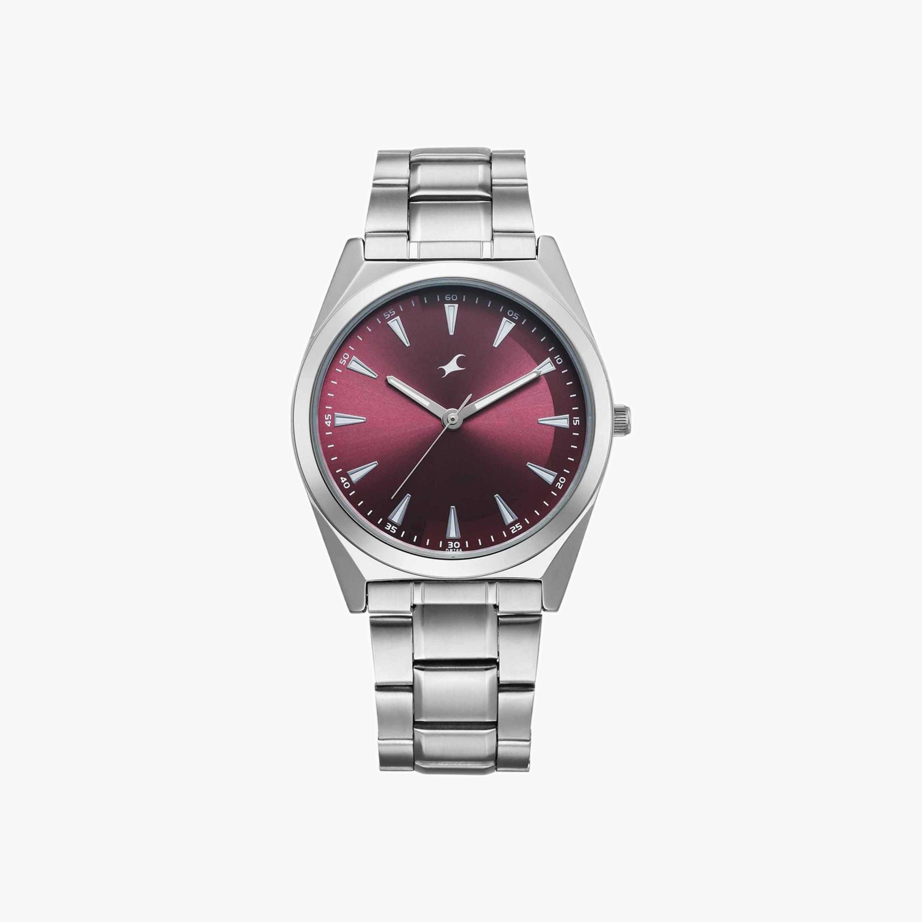 Fastrack Stainless Steel Maroon Dial Gents Watch-men-watchesandjewellery-watches-image-5