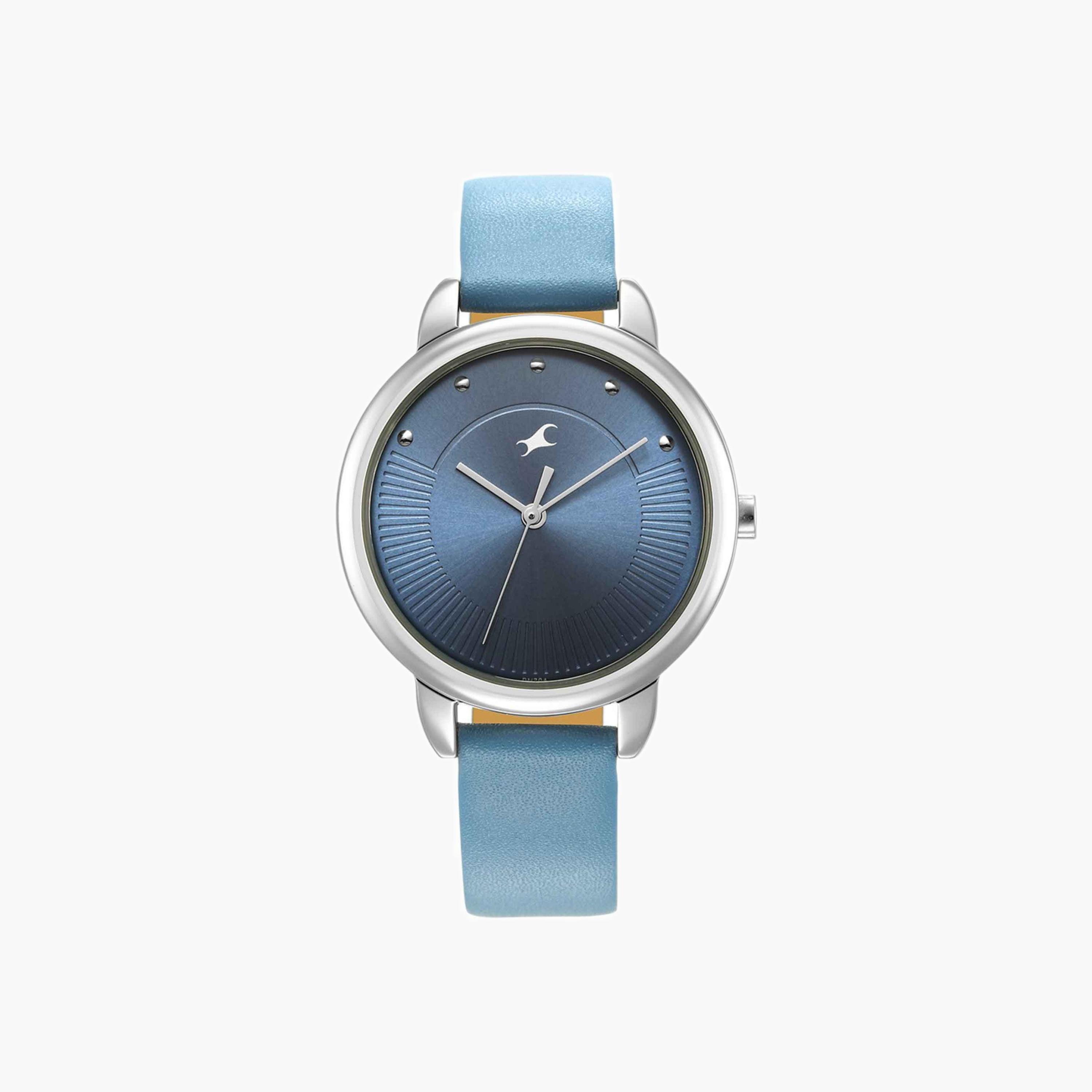 Fastrack Blue Dial Leather Strap Watch-women-watchesandjewellery-watches-image-1