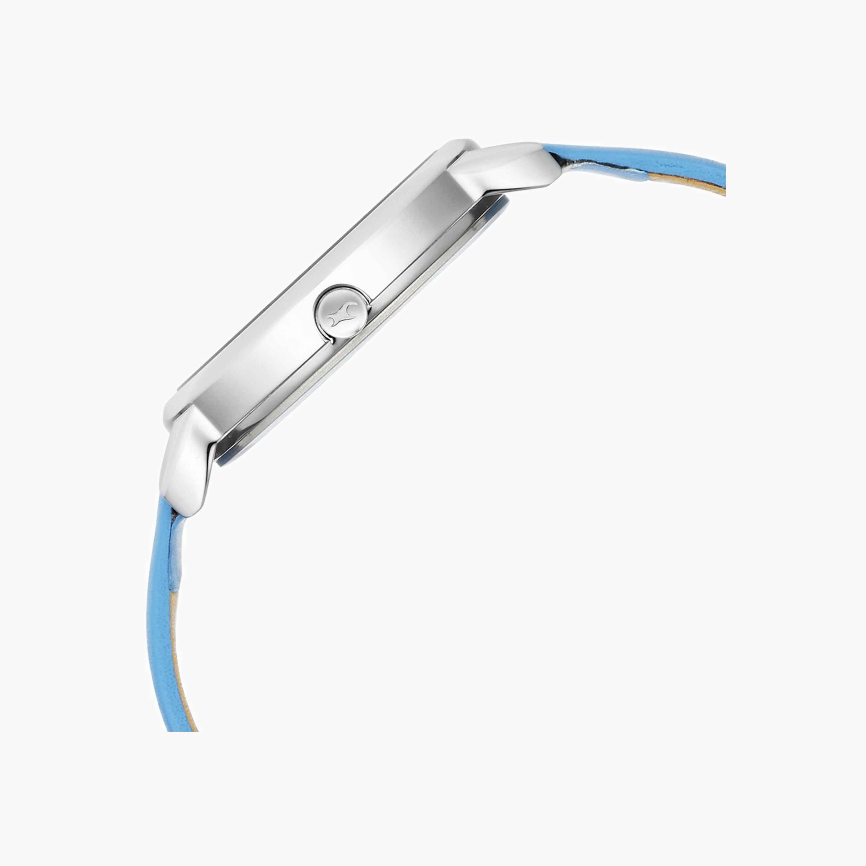 Fastrack Blue Dial Leather Strap Watch-women-watchesandjewellery-watches-image-2