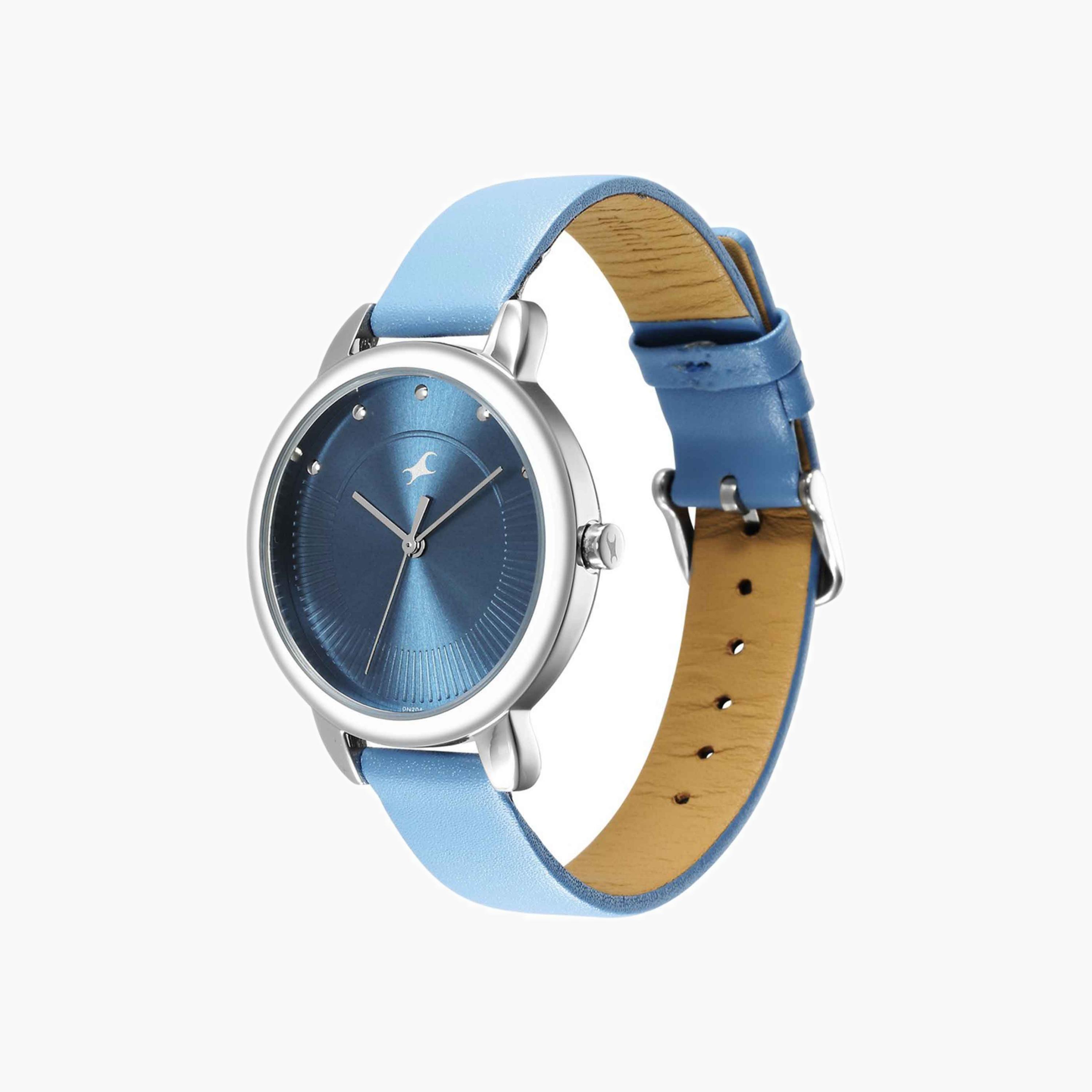 Fastrack Blue Dial Leather Strap Watch-women-watchesandjewellery-watches-image-4