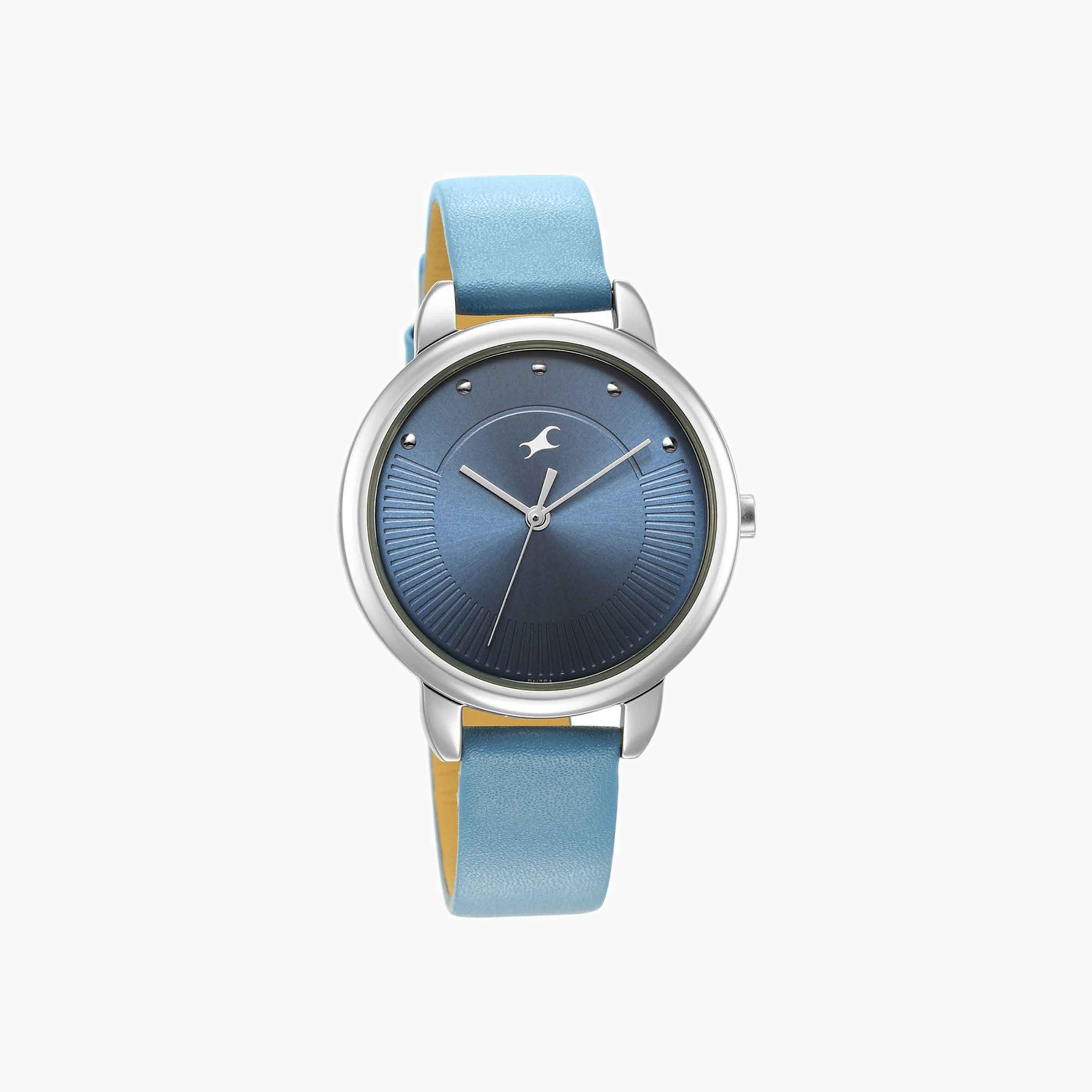 Fastrack Blue Dial Leather Strap Watch-women-watchesandjewellery-watches-image-5
