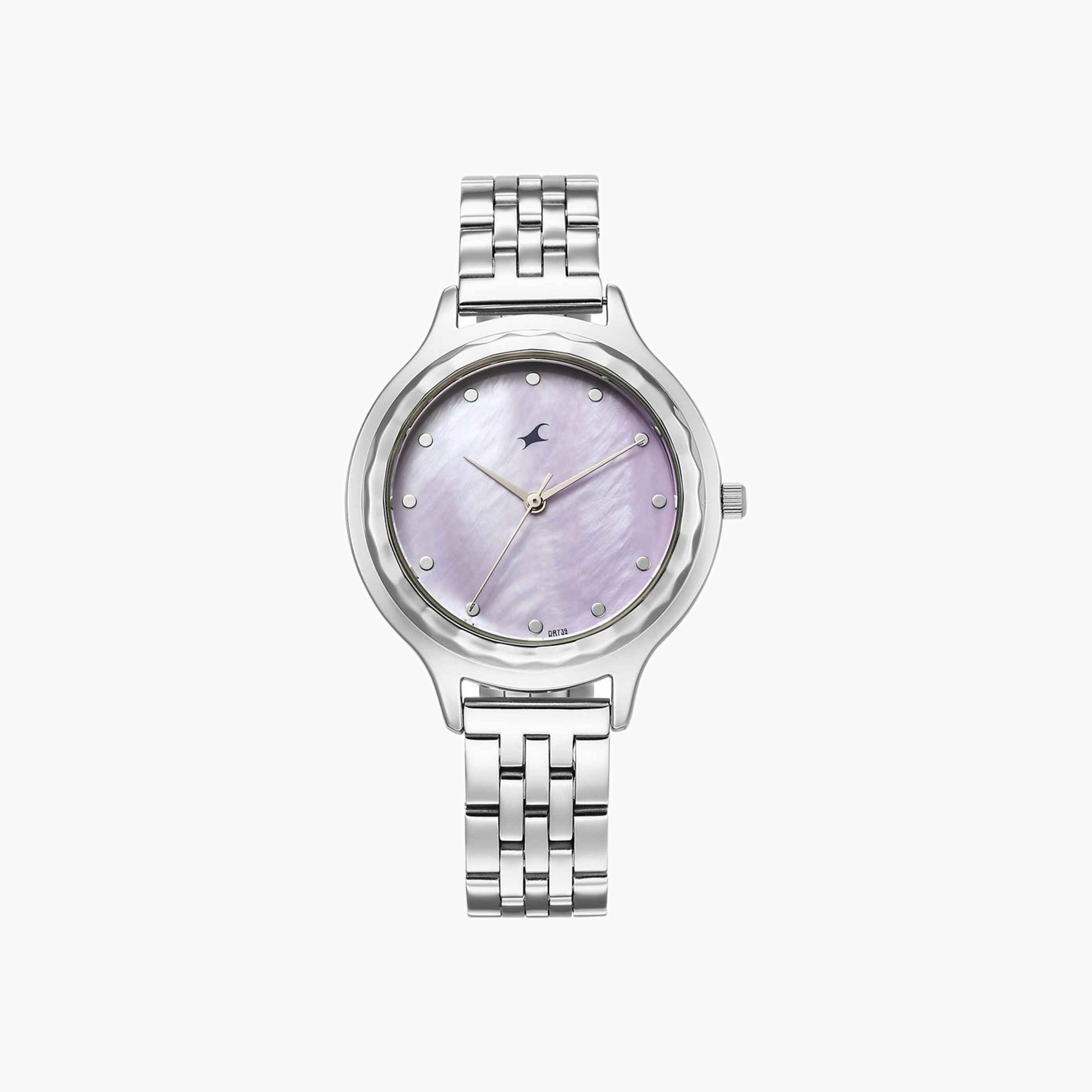 Fastrack Purple Dial Silver Strap Watch-women-watchesandjewellery-watches-image-1