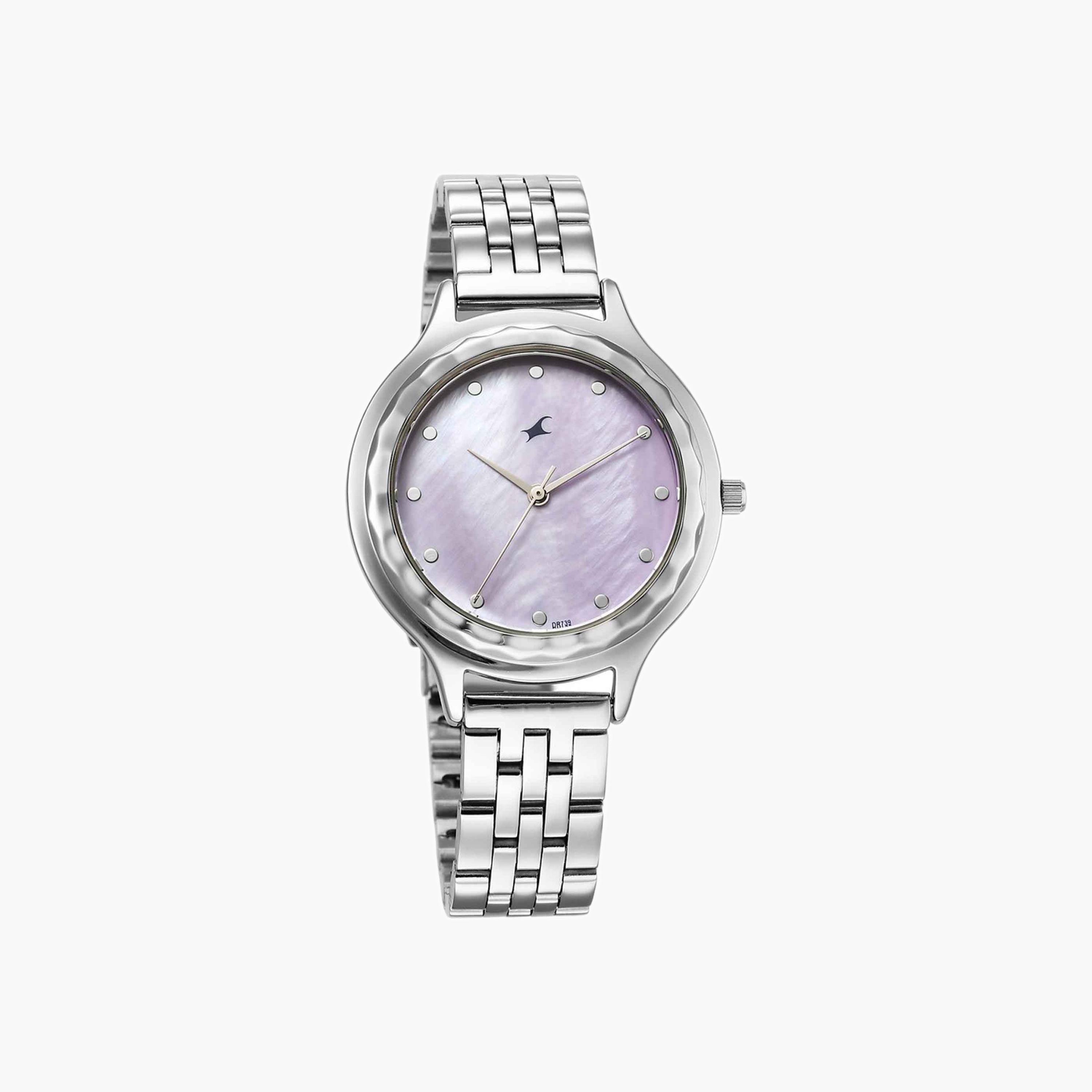 Fastrack Purple Dial Silver Strap Watch-women-watchesandjewellery-watches-image-3