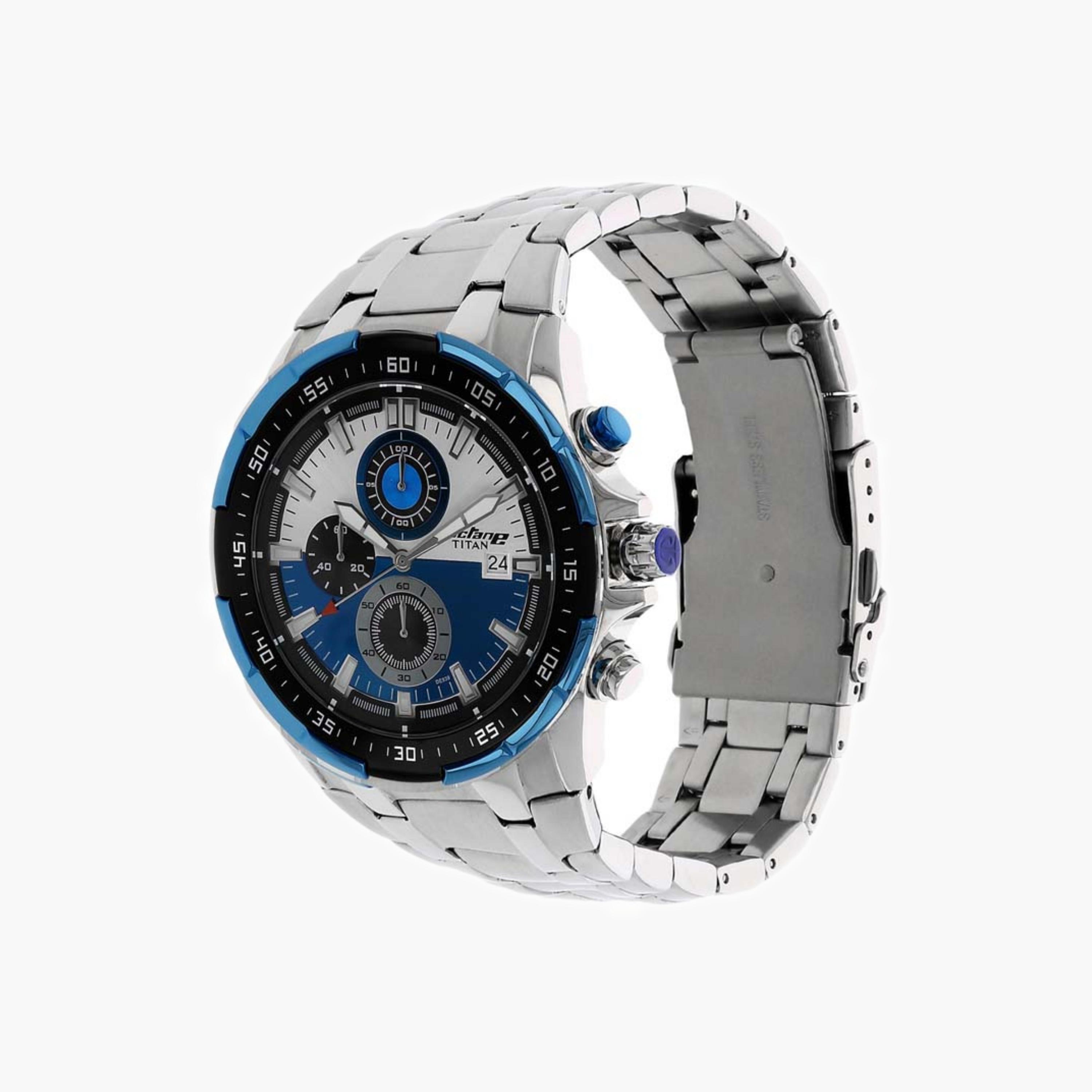 تايتن ساعة كرونوغراف رجالية ستانلس ستيل-men-watchesandjewellery-watches-image-2
