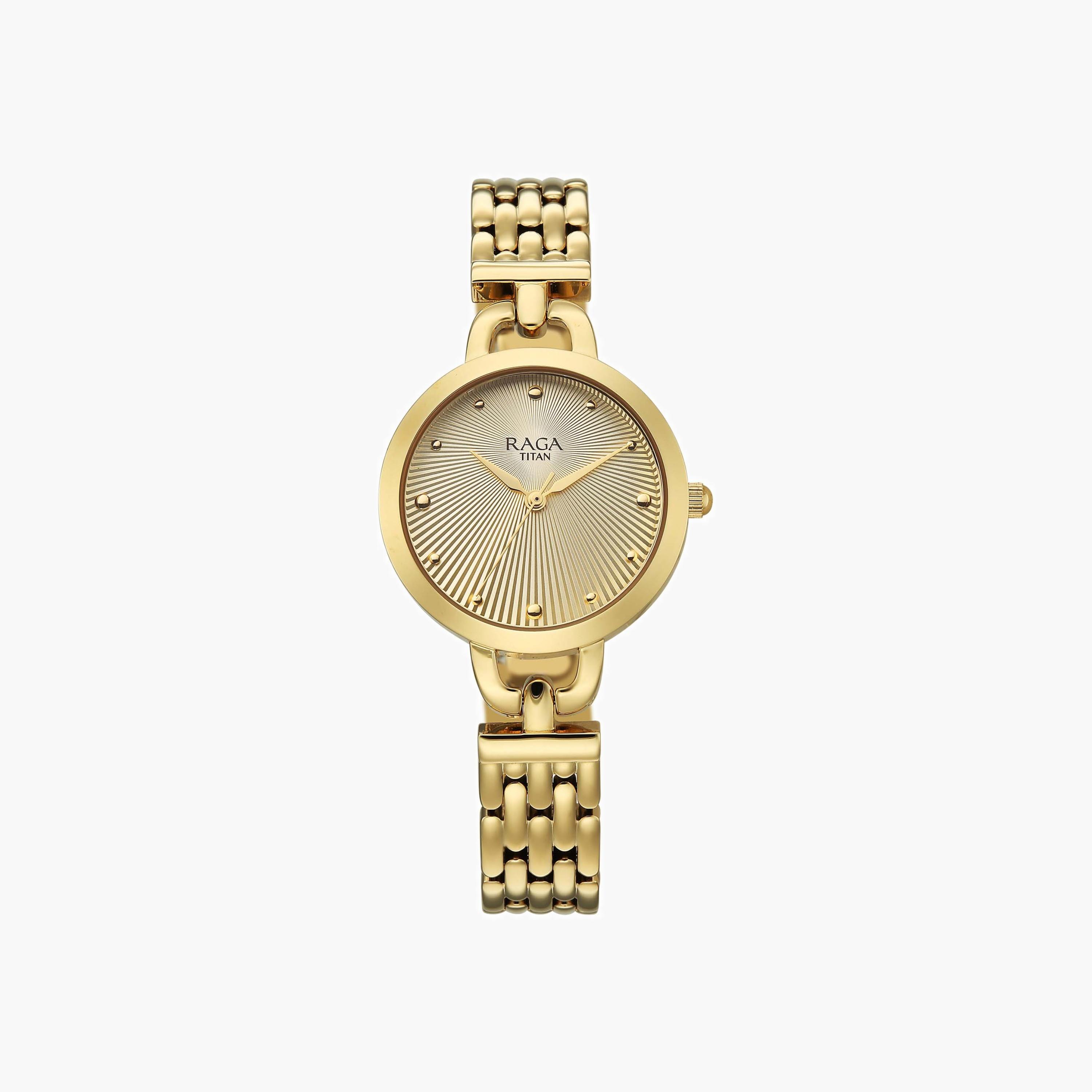 Titan Golden Metal Strap Quartz Watch-women-watchesandjewellery-watches-image-5