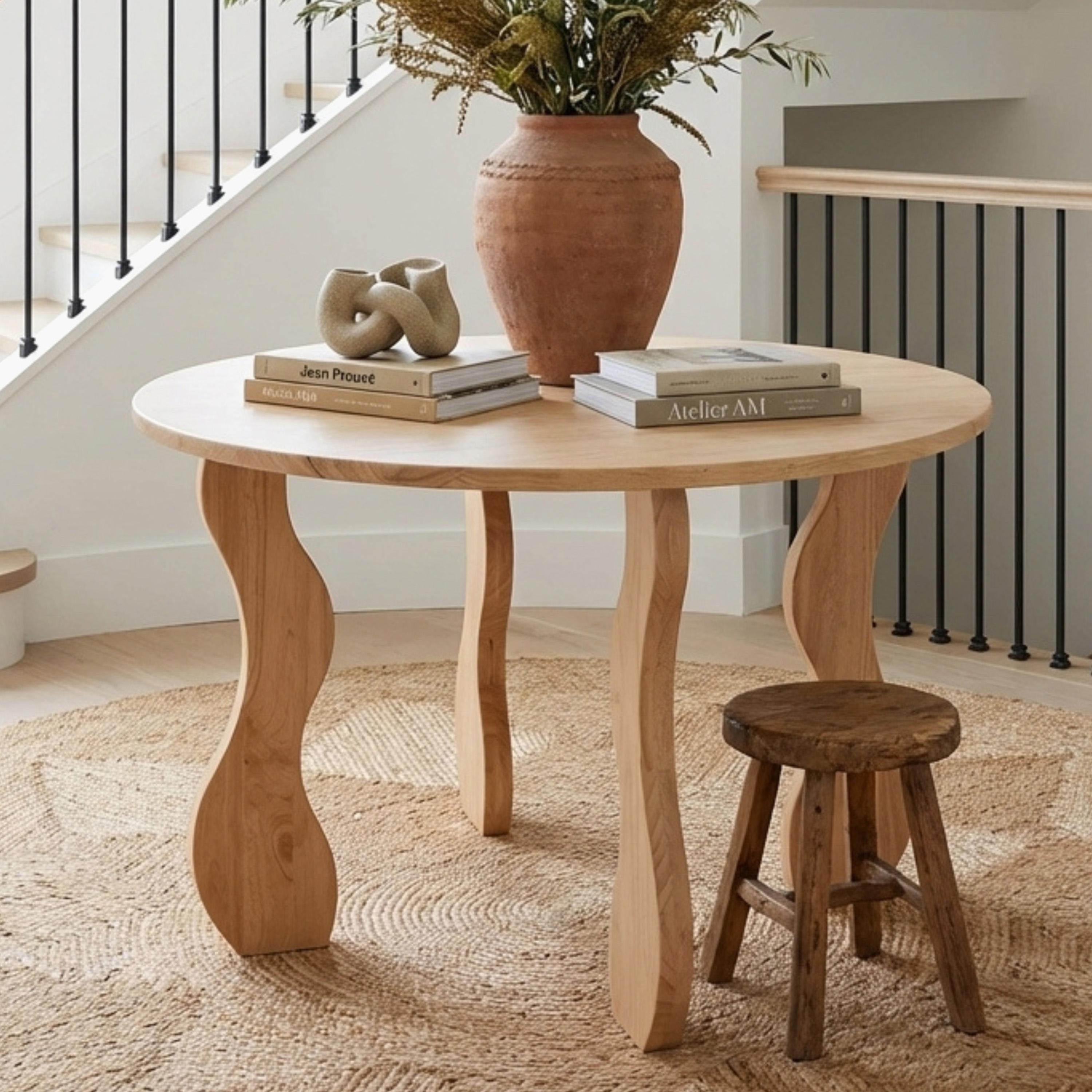 Home Kode Hendel 4-Seater Wooden Top Dining Table