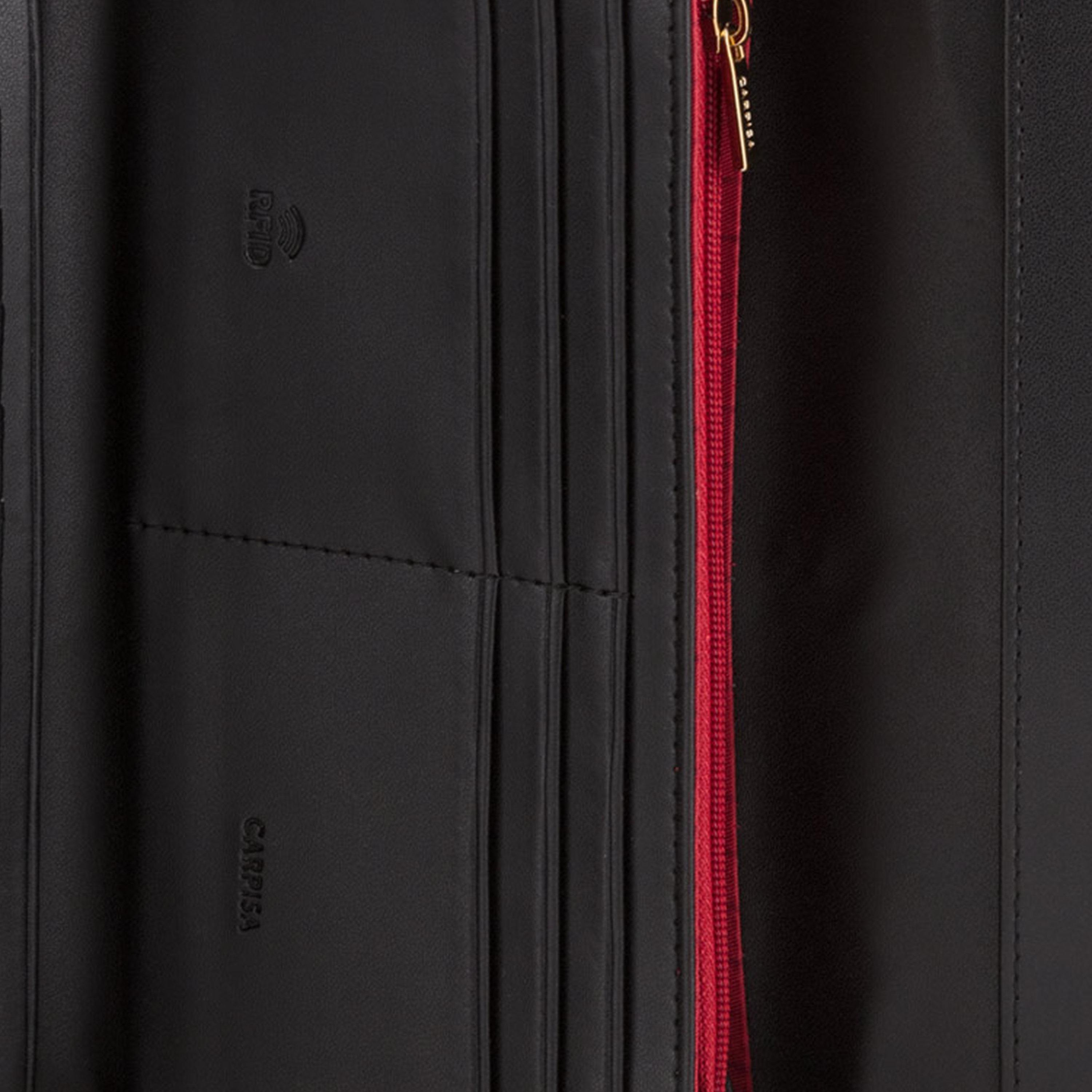 Carpisa Giulia Textured Large Wallet with Flap Closure | 19.50 x 10 x 2 cm-women-bagsandwallets-wallets-image-3