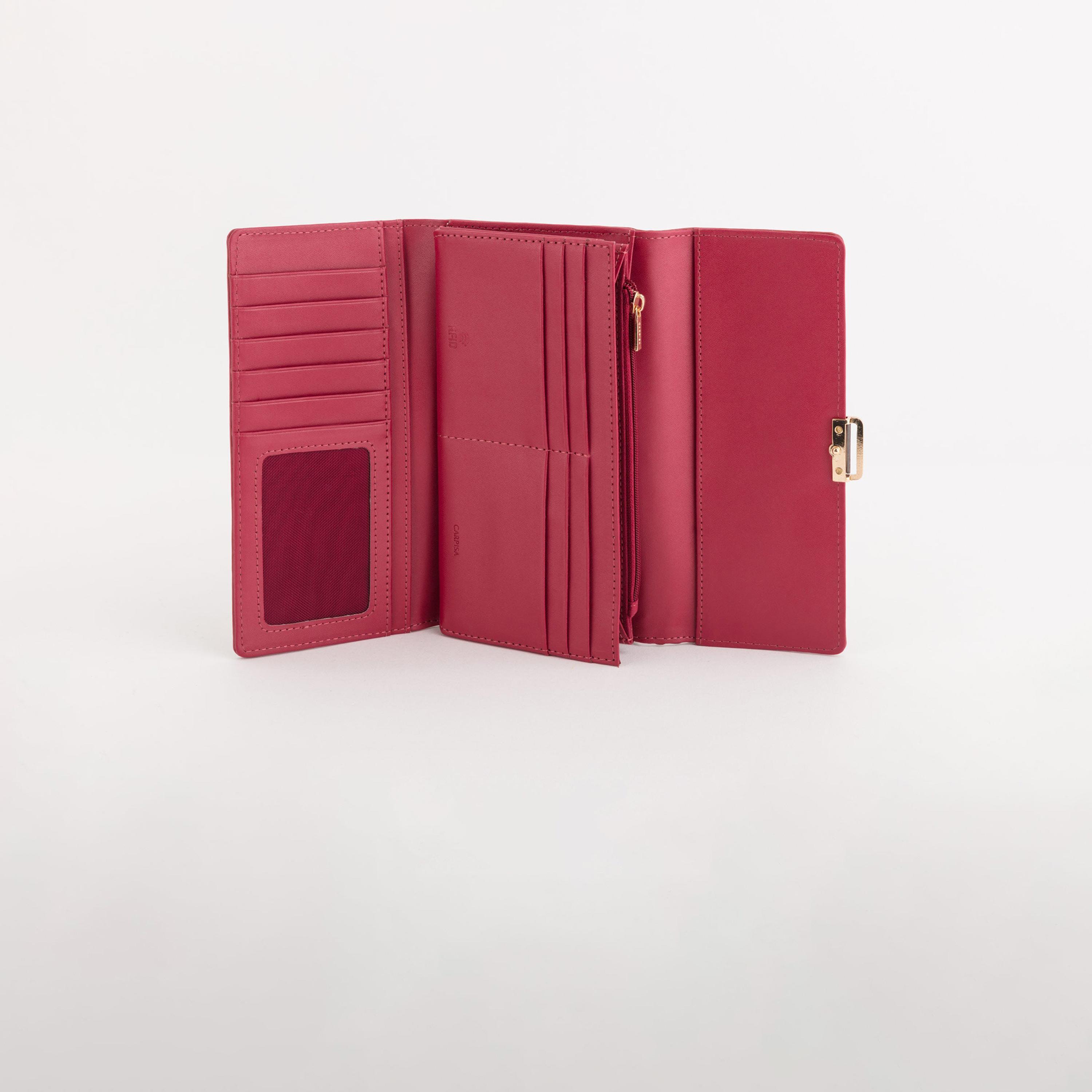 Carpisa Zurigo Solid Large Wallet with Flap Closure | 19.50 x 10 x 2 cm-women-bagsandwallets-wallets-image-3