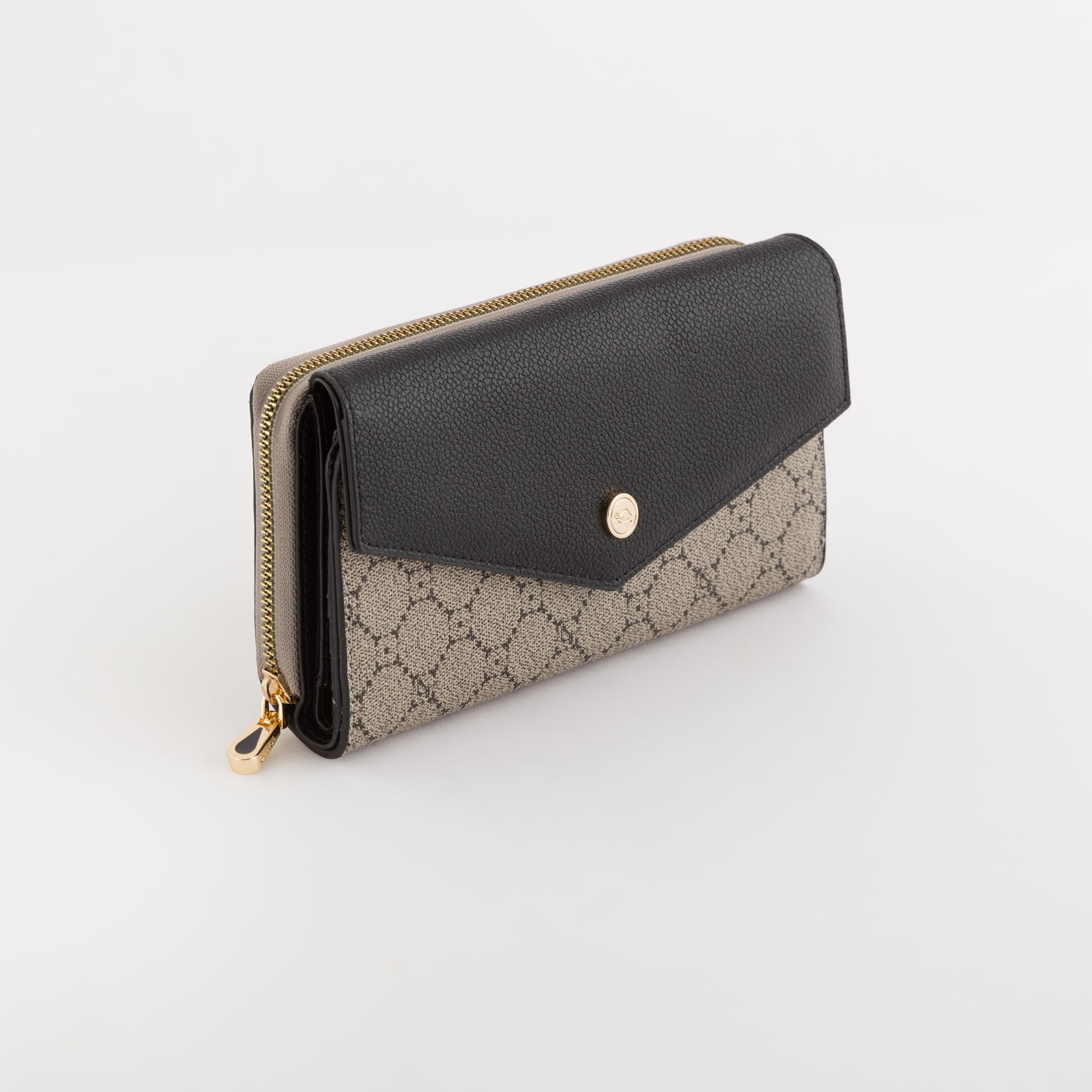 كاربيسا - محفظة ديانا المطبوعة بغطاء قلاب | 19.50 × 10 × 3 سم-women-bagsandwallets-wallets-image-1