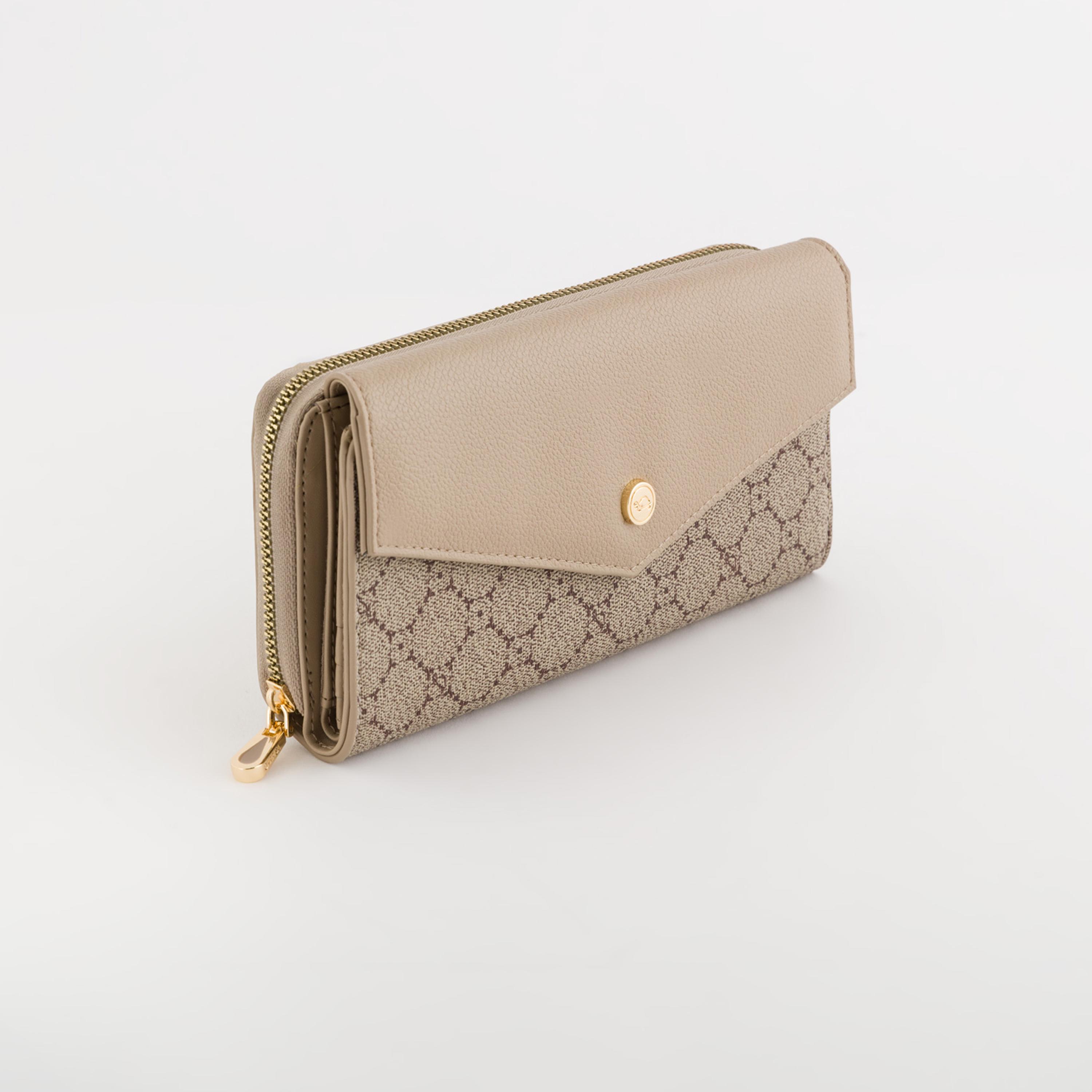 كاربيسا - محفظة ديانا المطبوعة بغطاء قلاب | 19.50 × 10 × 3 سم-women-bagsandwallets-wallets-image-1