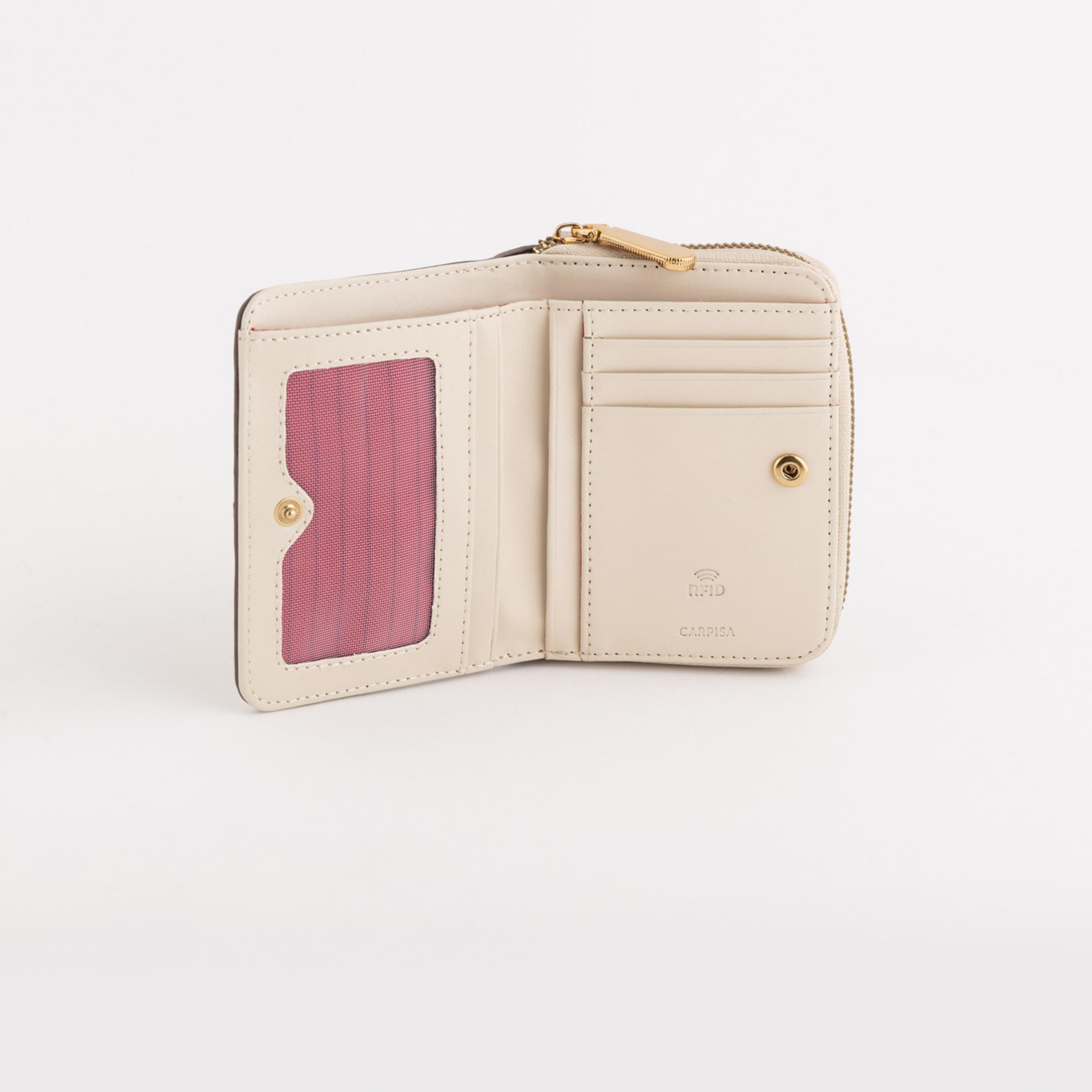 Carpisa Giulia Textured Wallet with Zipper Closure | 12 x 9.50 x 2 cm-women-bagsandwallets-wallets-image-2