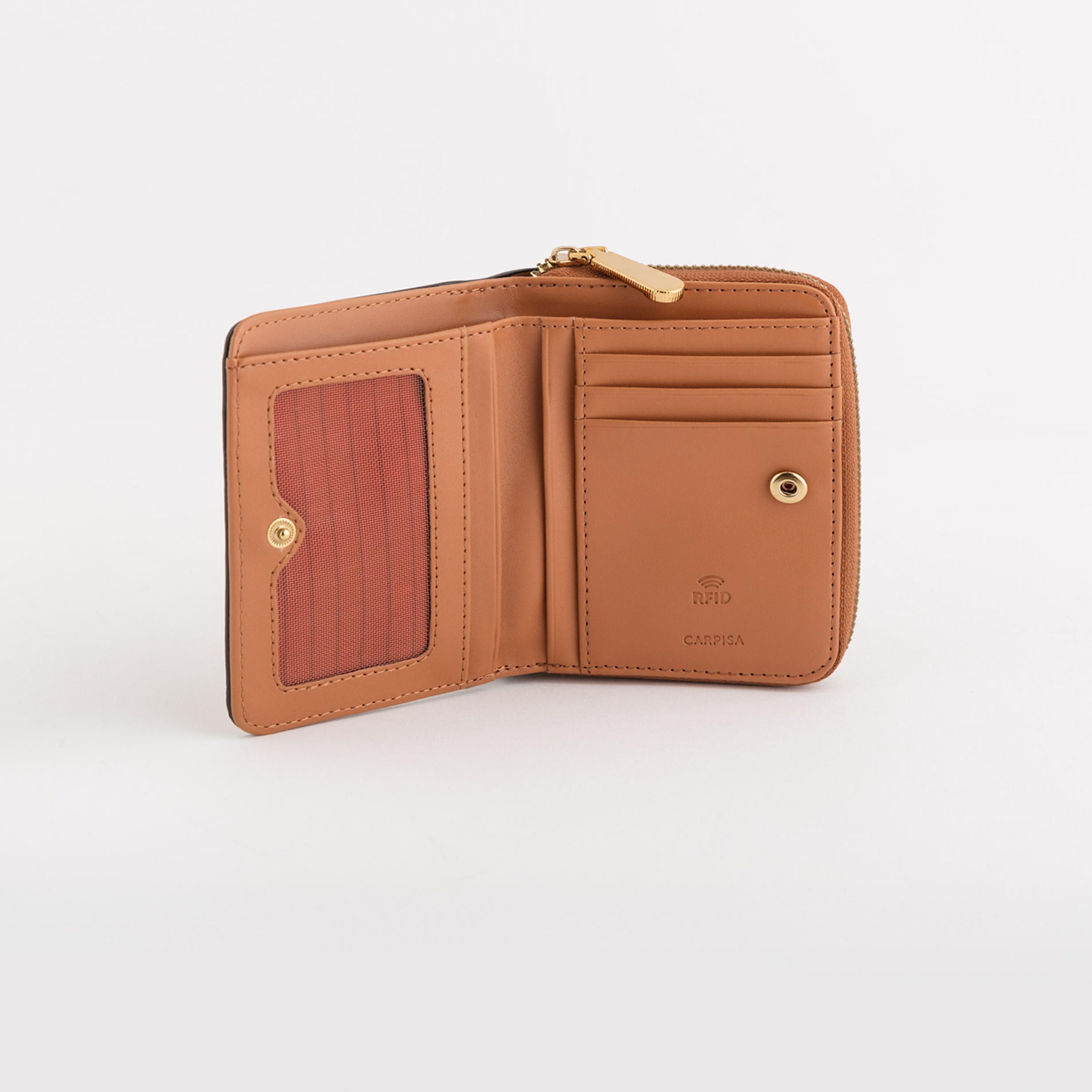 Carpisa Giulia Textured Wallet with Zipper Closure | 12 x 9.50 x 2 cm-women-bagsandwallets-wallets-image-2