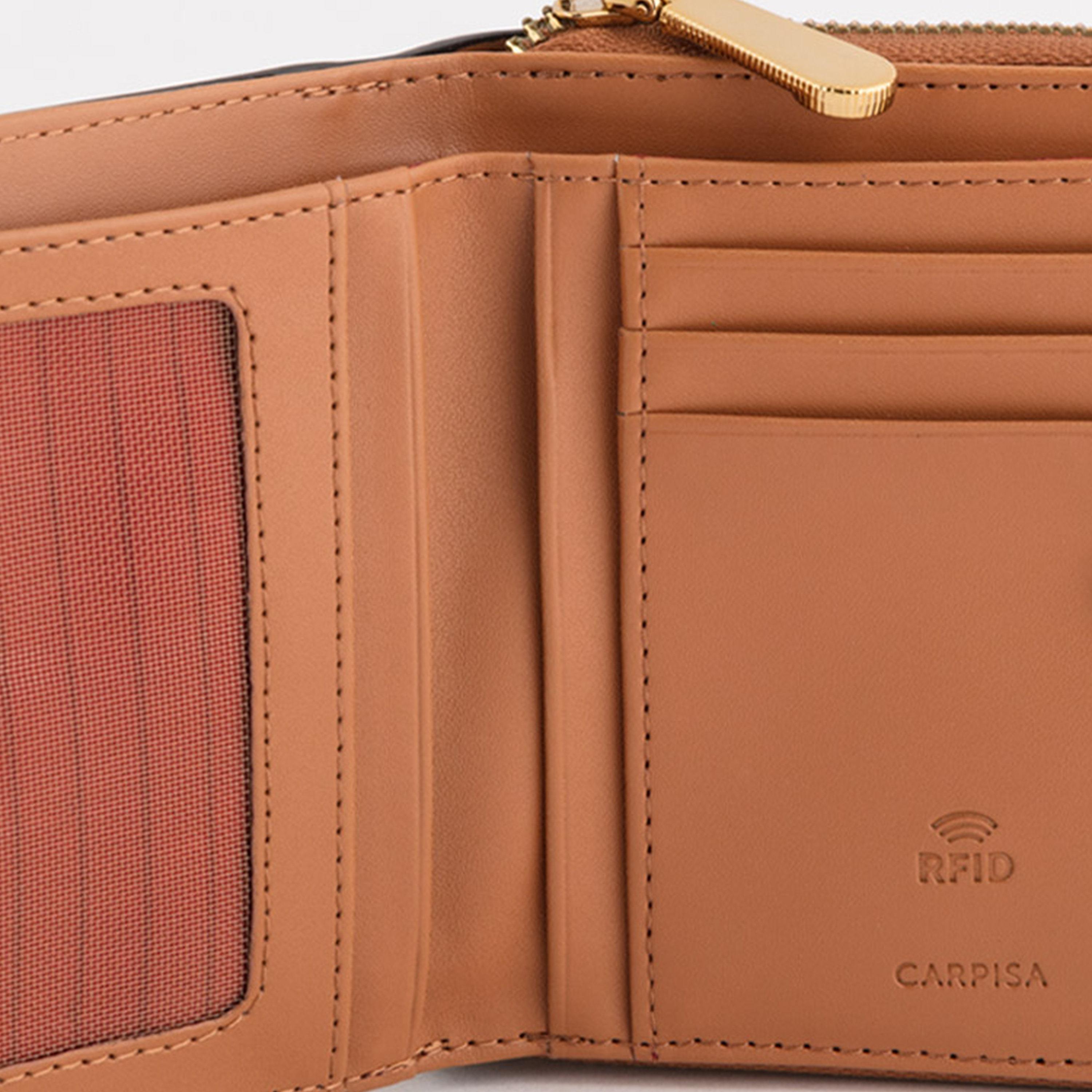 Carpisa Giulia Textured Wallet with Zipper Closure | 12 x 9.50 x 2 cm-women-bagsandwallets-wallets-image-3