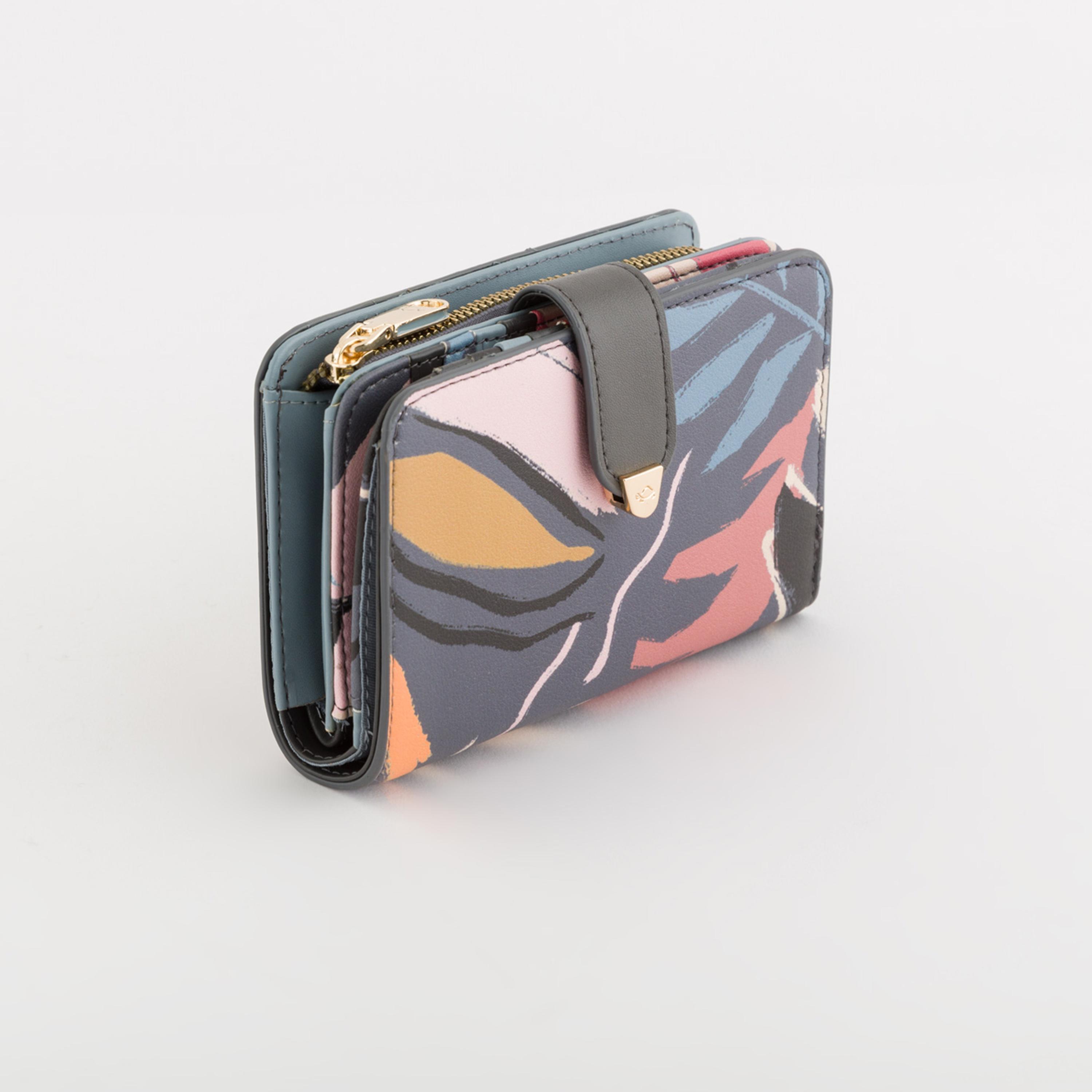 كاربيسا - محفظة جاسبر مطبوعة سحاب للإغلاق | 14.50 × 9.50 × 3 سم-women-bagsandwallets-wallets-image-1