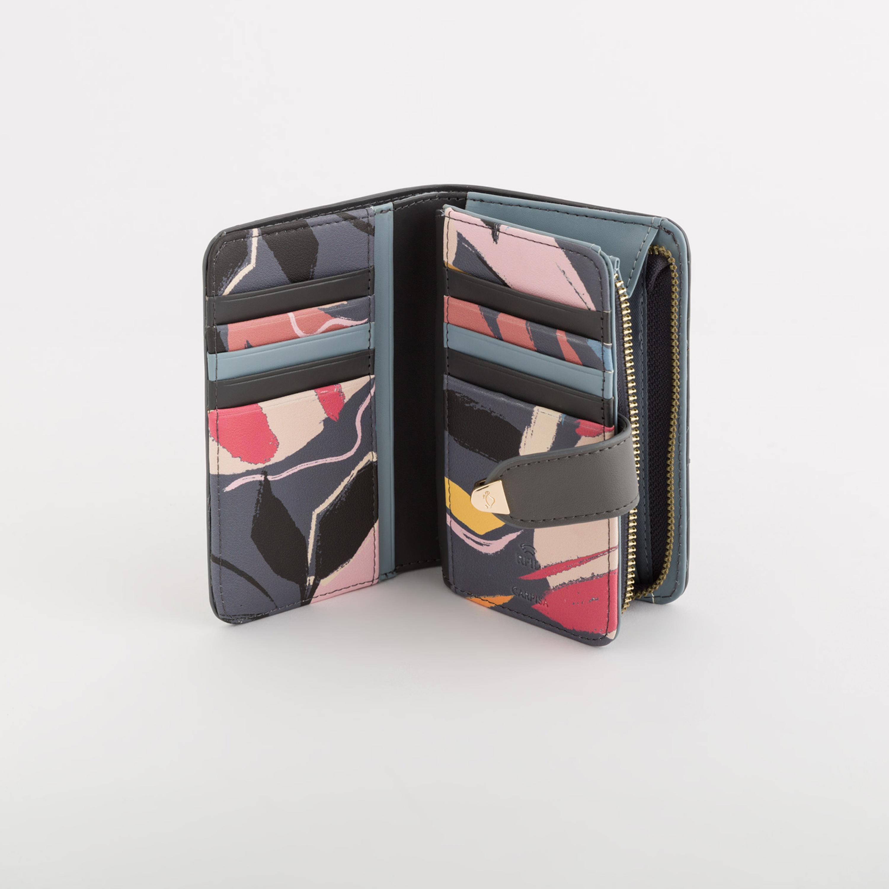 كاربيسا - محفظة جاسبر مطبوعة سحاب للإغلاق | 14.50 × 9.50 × 3 سم-women-bagsandwallets-wallets-image-2