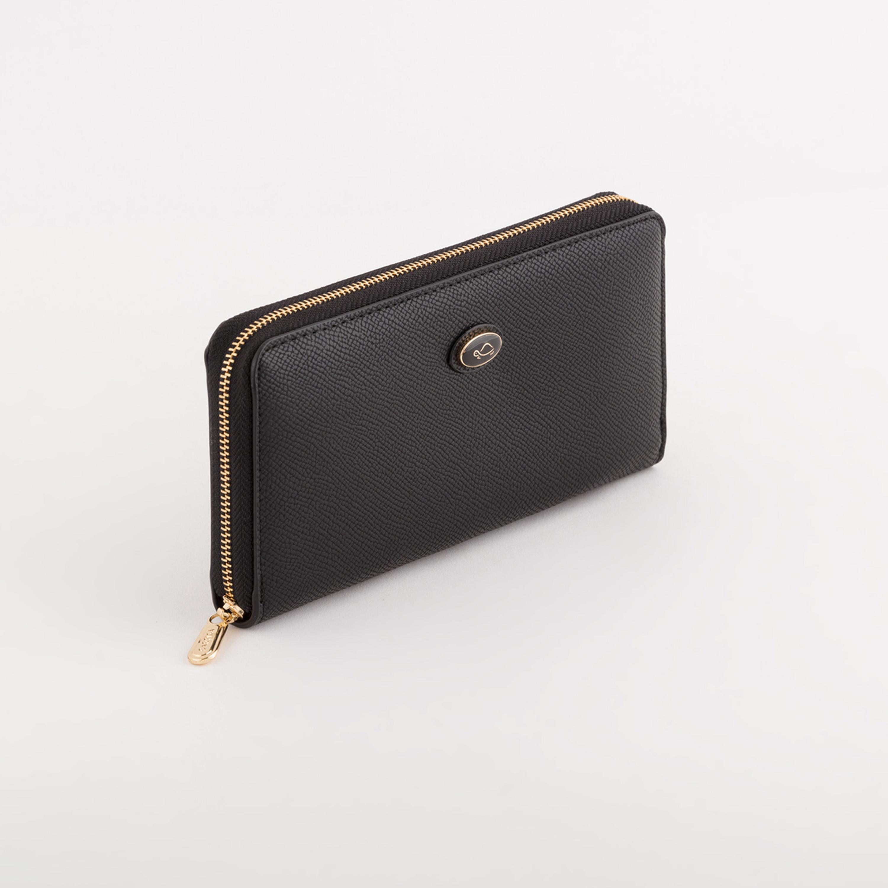 Carpisa Leonia Textured Wallet with Zipper Closure | 19.50 x 10 x 2 cm-women-bagsandwallets-wallets-image-1