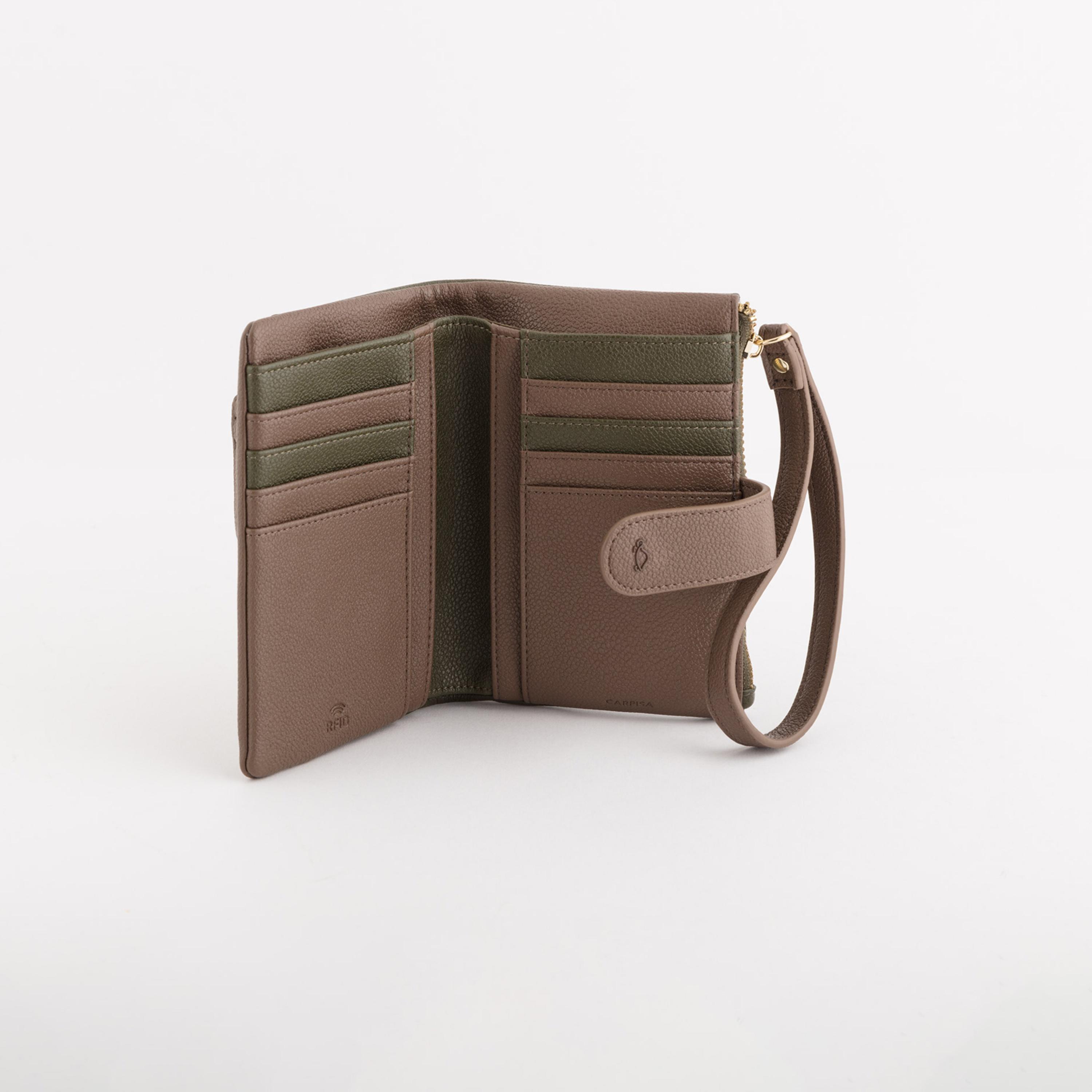 Carpisa Berna Color Block Wallet with Magnetic Closure | 15 x 10 x 2 cm-women-bagsandwallets-wallets-image-2