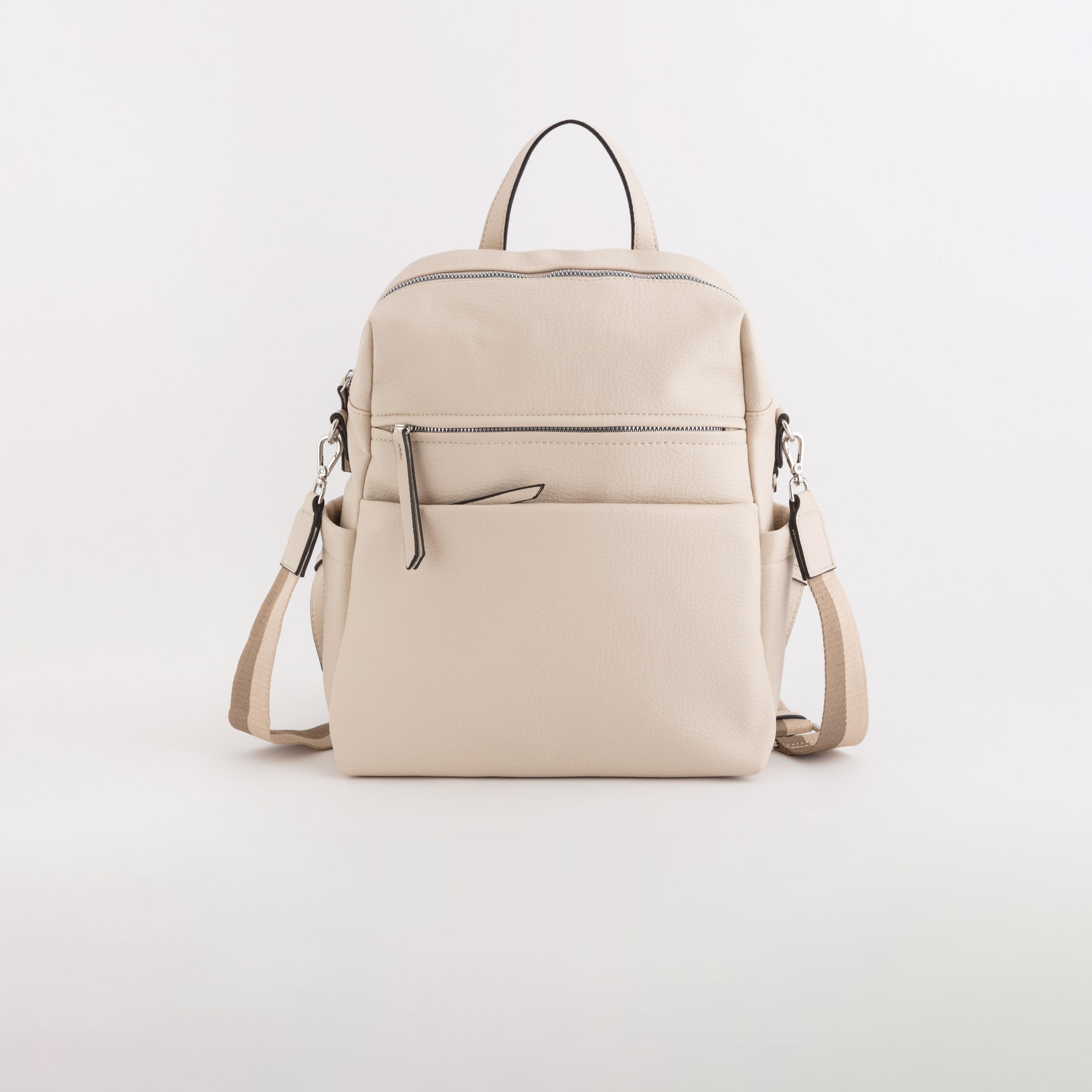 Carpisa Boston Textured Backpack with Zipper Closure | 28 x 32.50 x 14 cm-women-bagsandwallets-backpacks-image-1