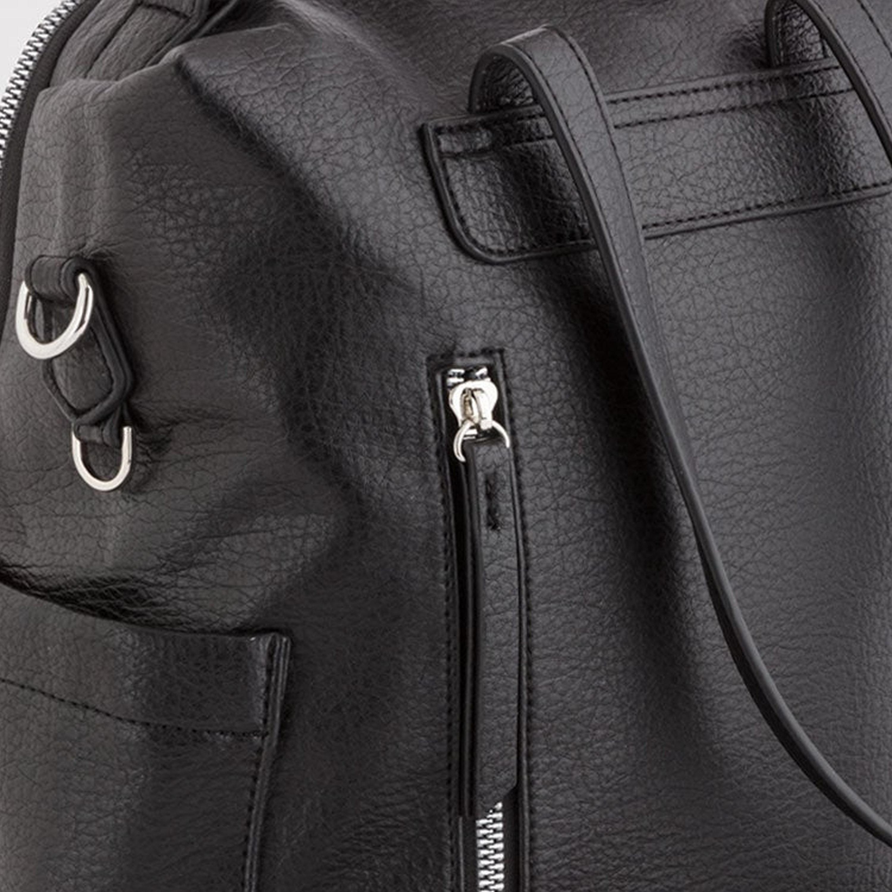 Carpisa Boston Textured Backpack with Zipper Closure | 26.50 x 27.50 x 11 cm-women-bagsandwallets-backpacks-image-4
