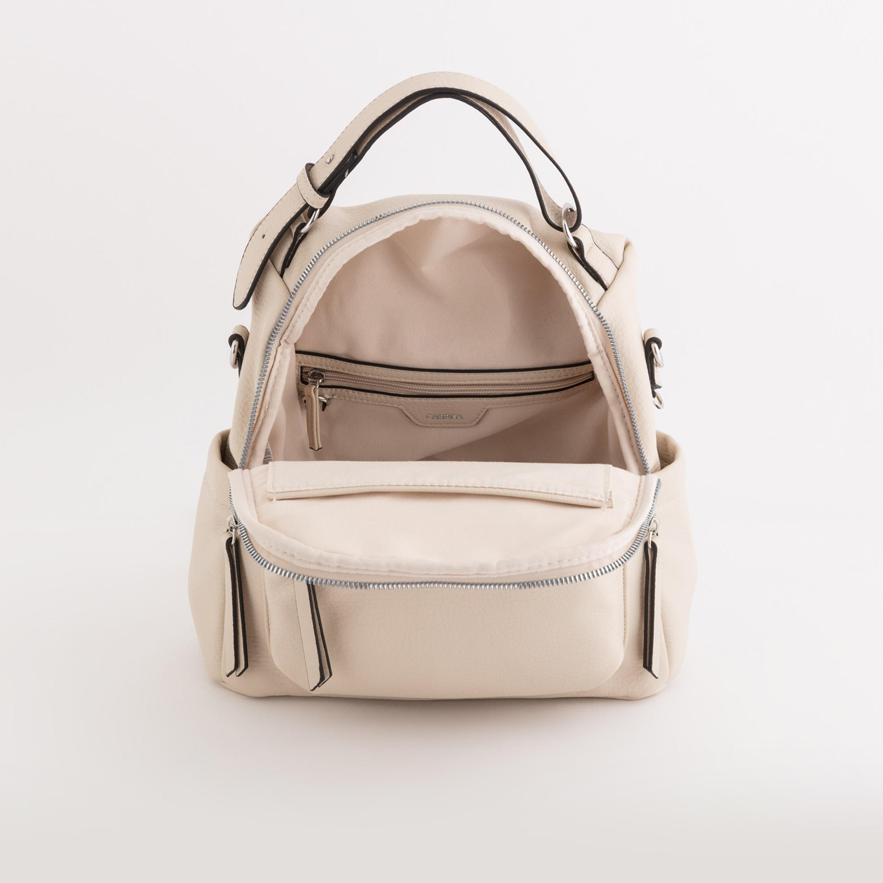 كاربيسا - شنطة ظهر بوسطن ذات ملمس مميز سحاب إغلاق | 26.50 × 27.50 × 11 سم-women-bagsandwallets-backpacks-image-3