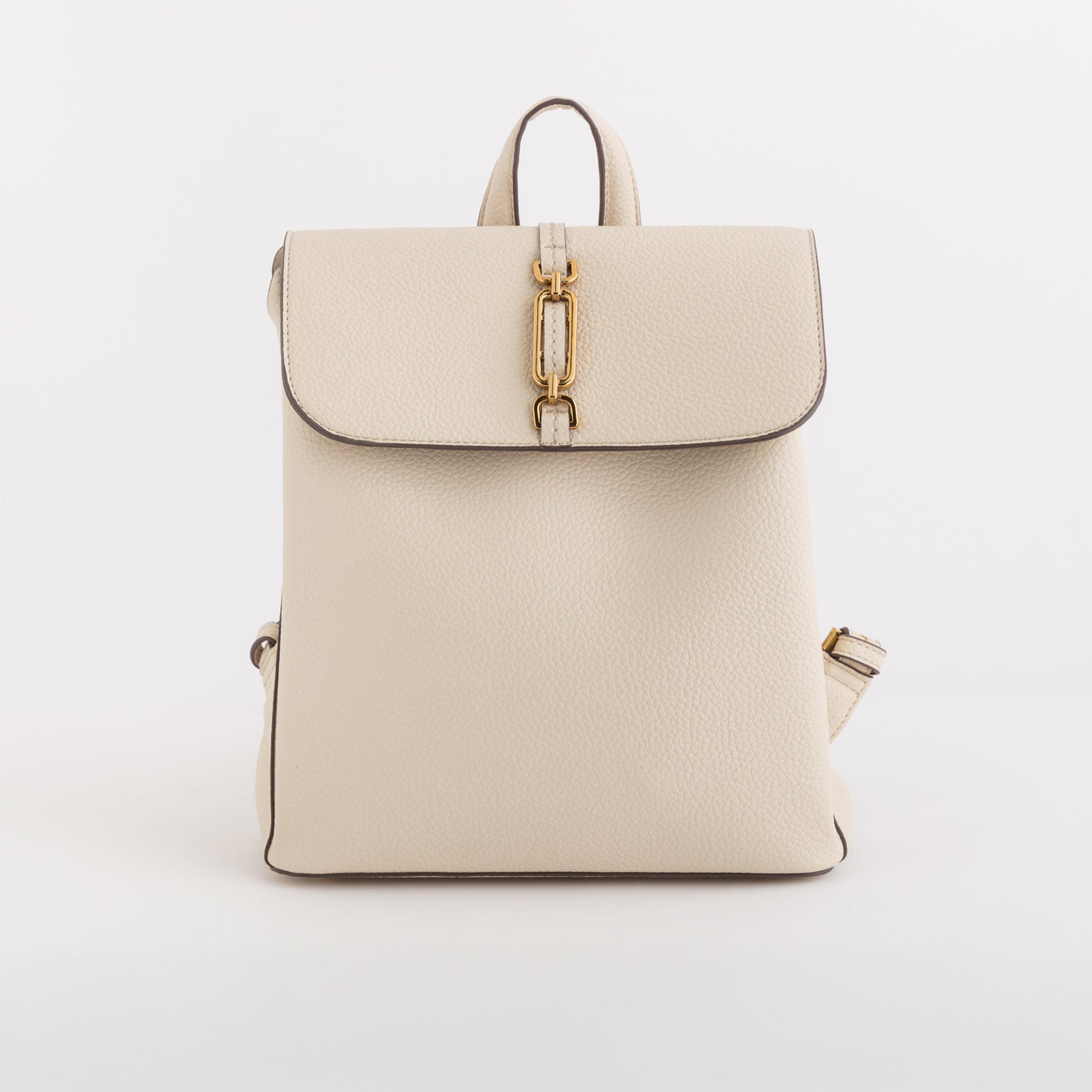 Carpisa Giulia Textured Backpack with Flap Closure | 23 x 25.50 x 12.50 cm-women-bagsandwallets-backpacks-image-1