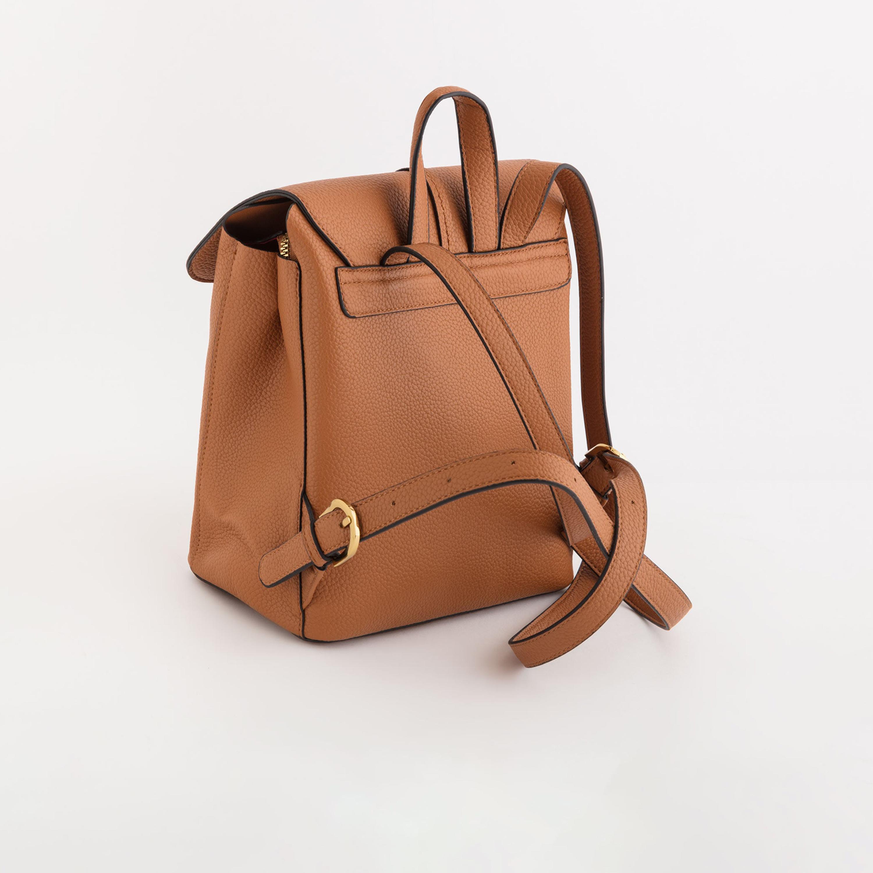 Carpisa Giulia Textured Backpack with Flap Closure | 23 x 25.50 x 12.50 cm-women-bagsandwallets-backpacks-image-2