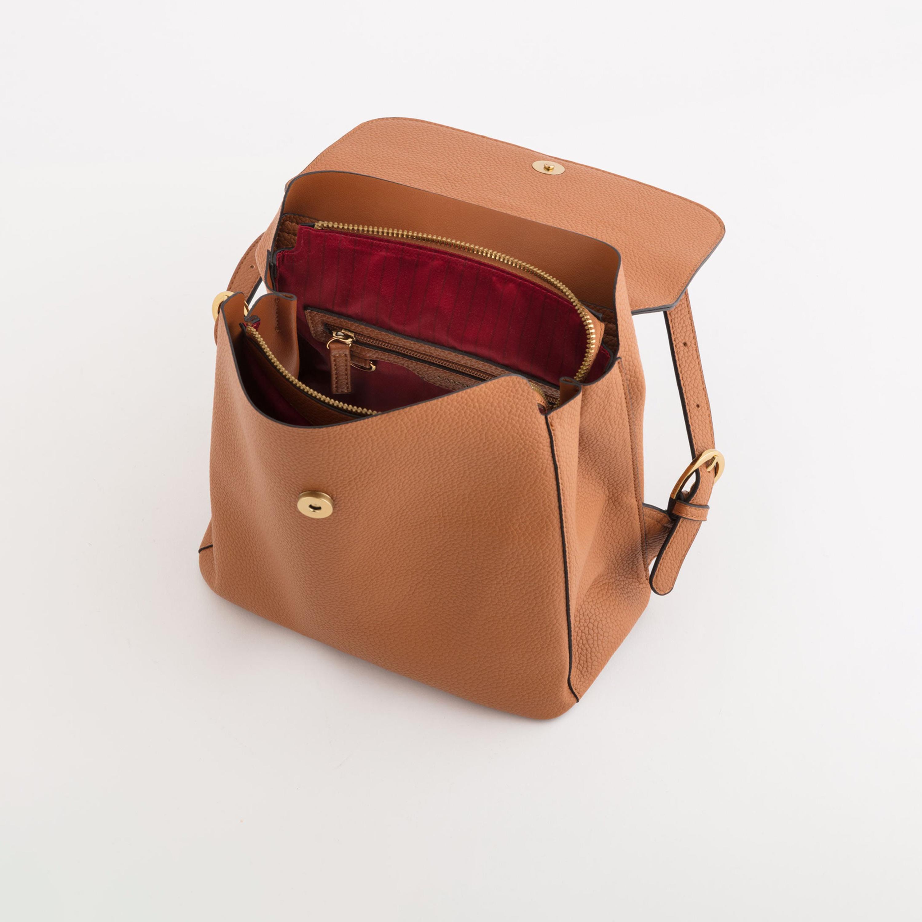 Carpisa Giulia Textured Backpack with Flap Closure | 23 x 25.50 x 12.50 cm-women-bagsandwallets-backpacks-image-3