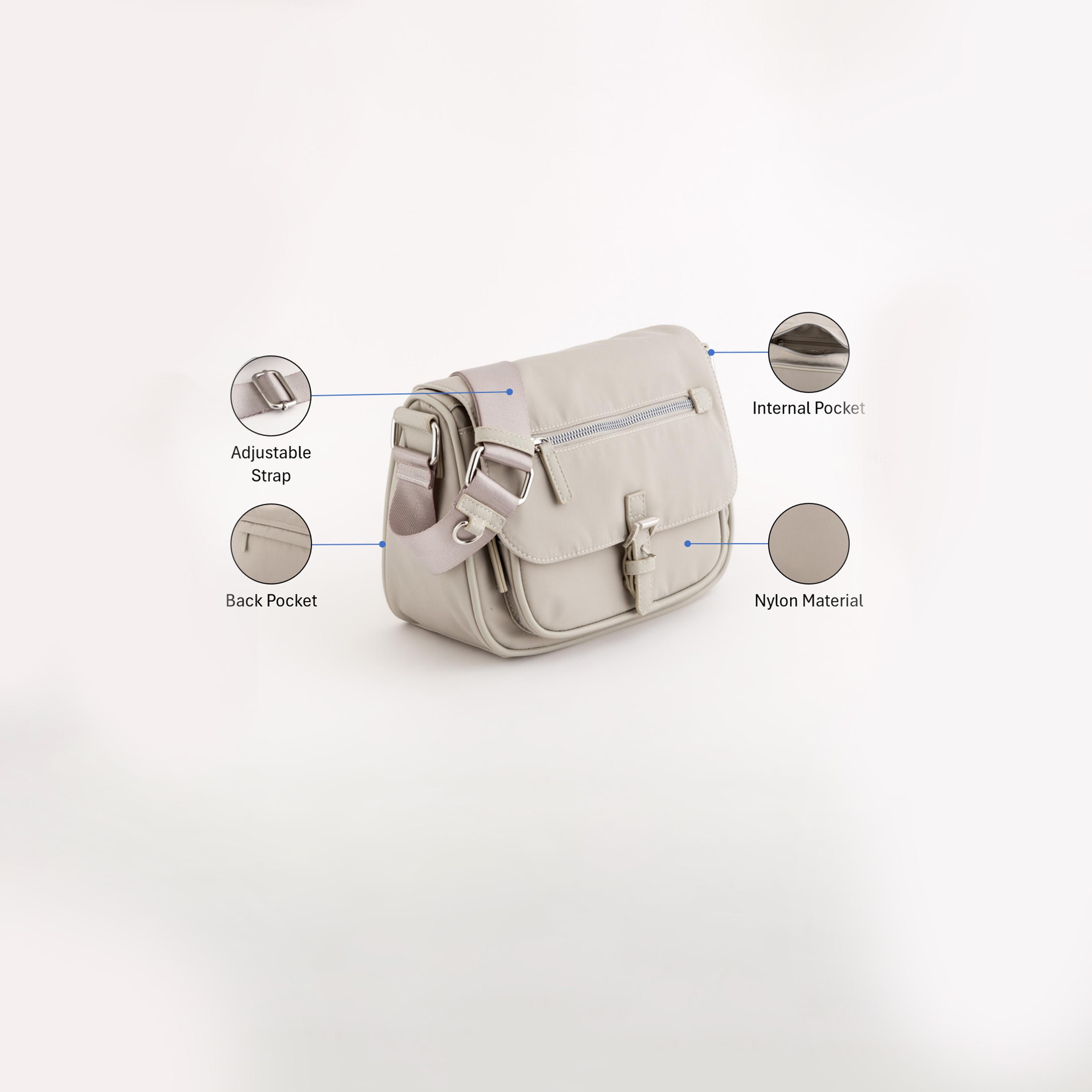 Carpisa Trevis Self Design Crossbody Bag with Zipper Closure | 24 x 17.50 x 10.50 cm-women-bagsandwallets-handbags-image-3