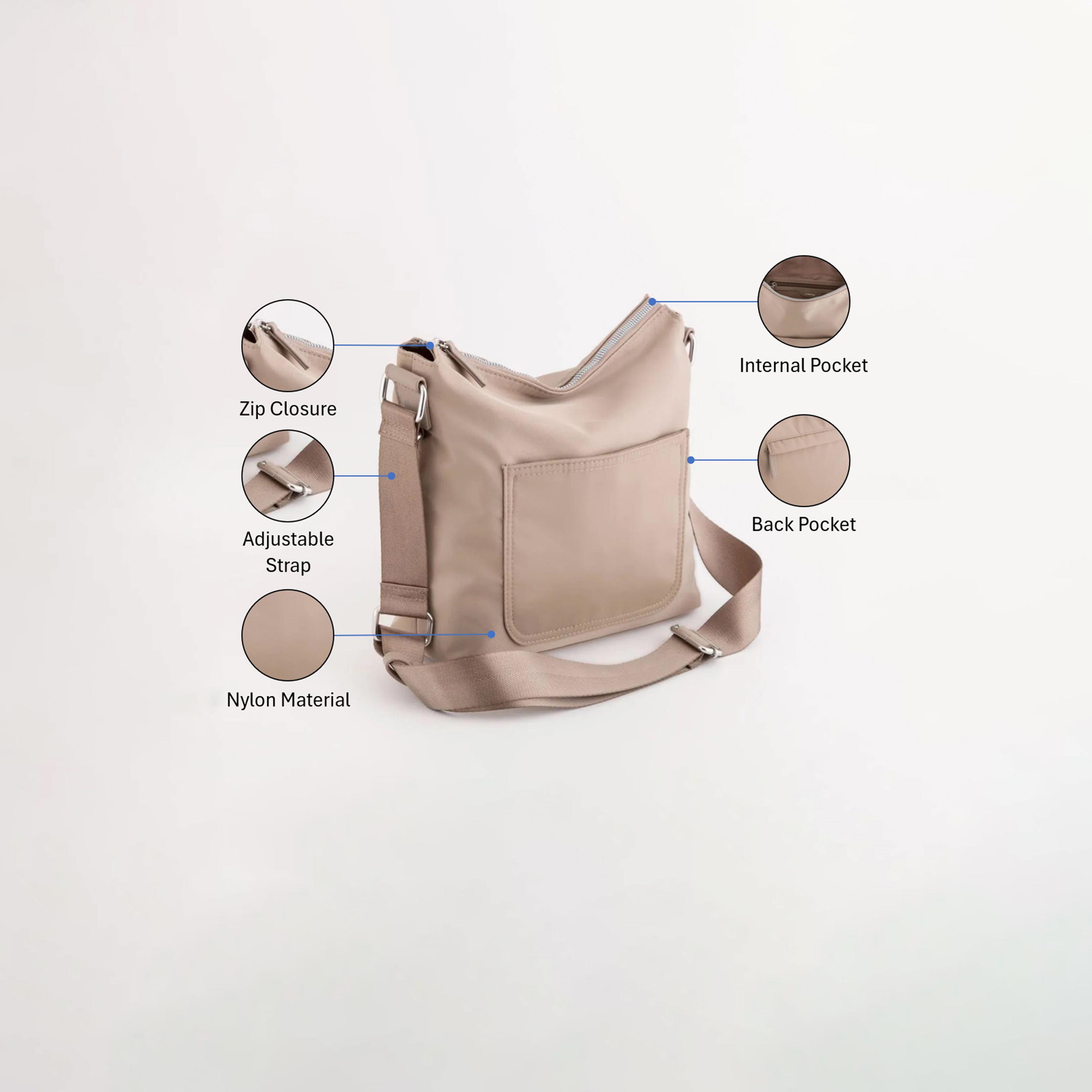 Carpisa Trevis Self Design Crossbody Bag with Zipper Closure | 27.50 x 24 x 10 cm-women-bagsandwallets-handbags-image-3