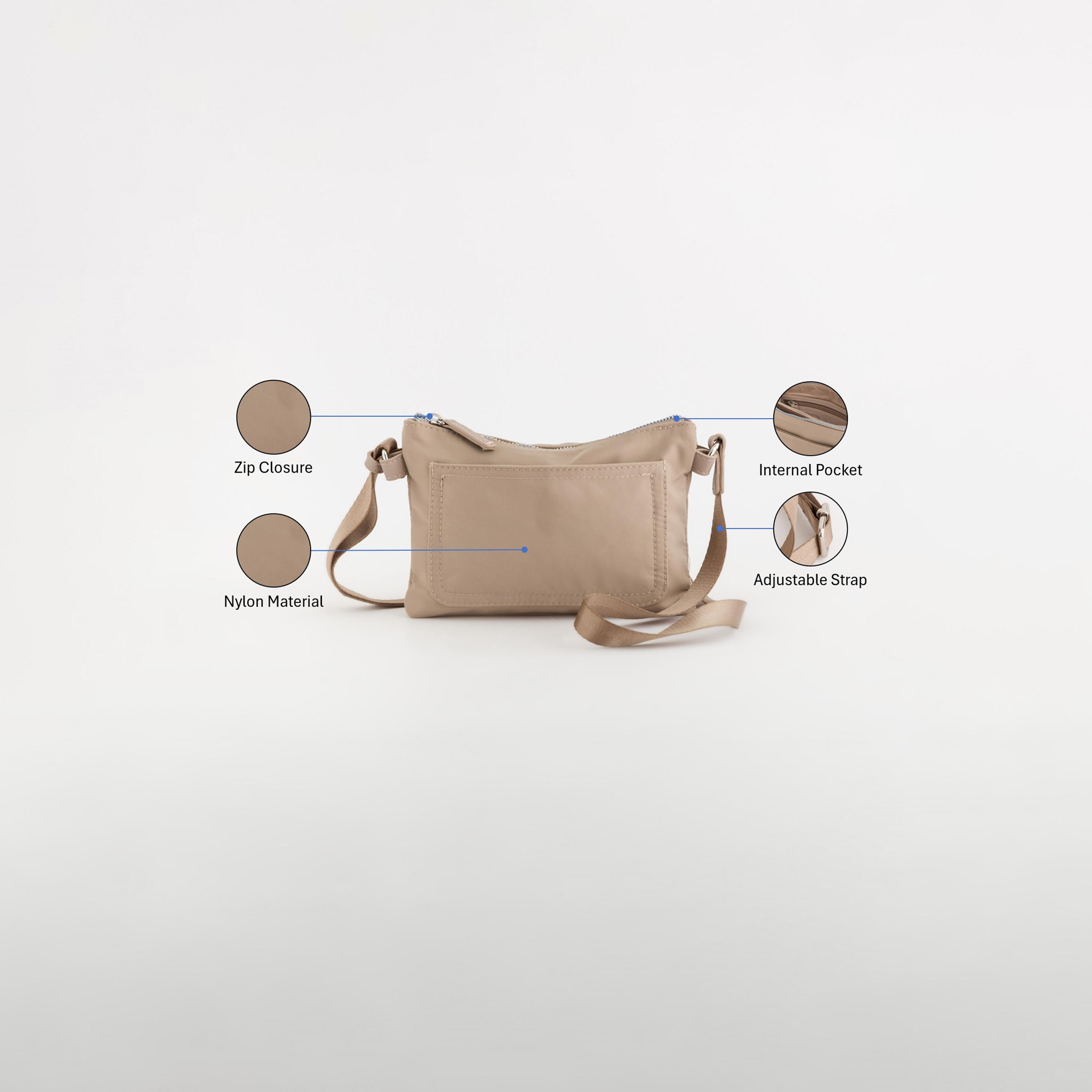 Carpisa Trevis Self Design Crossbody Bag with Zipper Closure | 21 x 14 x 3 cm-women-bagsandwallets-handbags-image-3