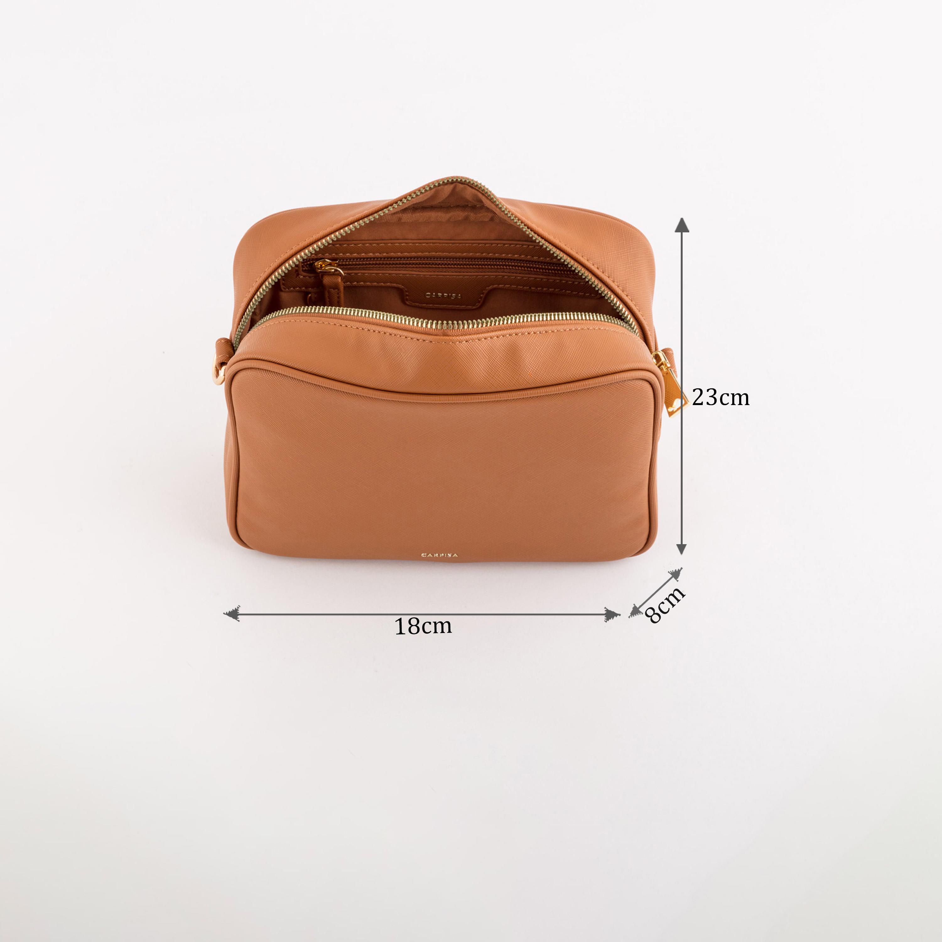Carpisa Loto V2 Solid Crossbody Bag with Zipper Closure | 23 x 18 x 8 cm-women-bagsandwallets-handbags-image-2