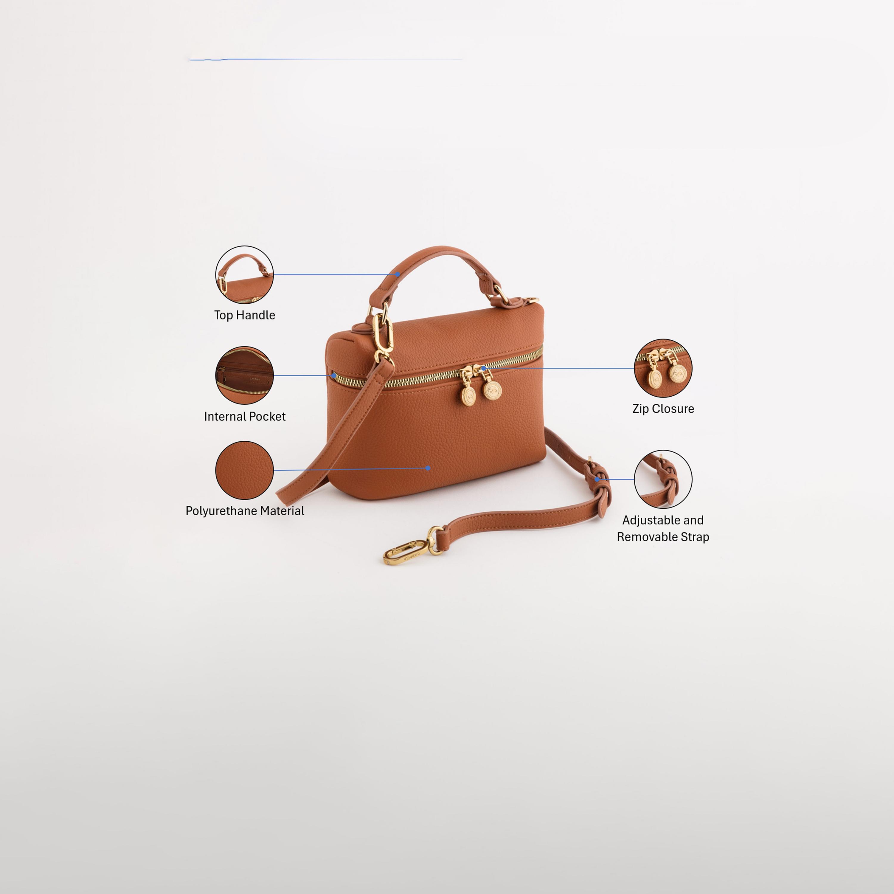 كاربيسا - شنطة كروس تصميم فلامينيا ذاتي سحاب للإغلاق | 21 × 14 × 6 سم-women-bagsandwallets-handbags-image-3