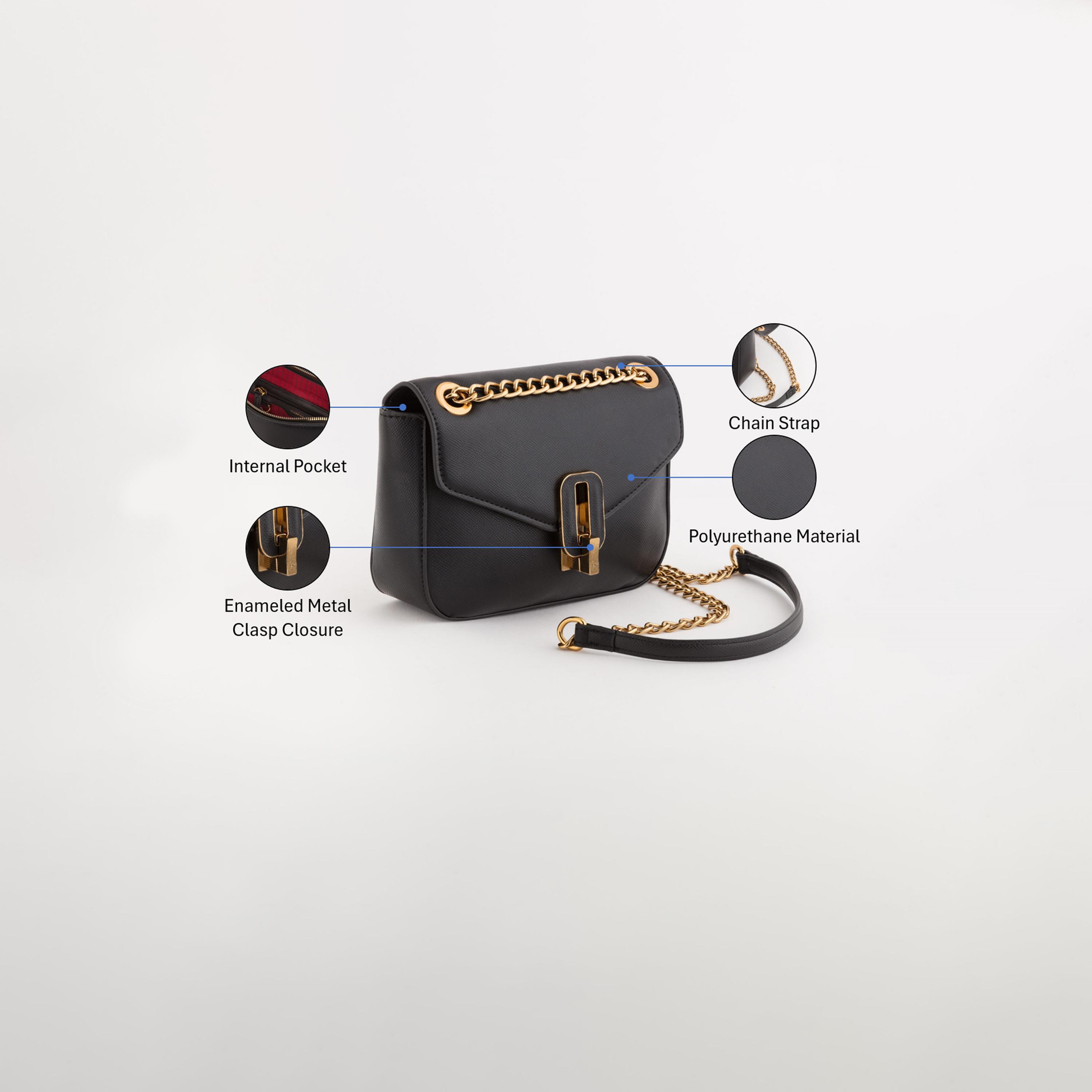 Carpisa Minerva Self Design Crossbody Bag with Flap Closure | 21.50 x 14 x 6 cm-women-bagsandwallets-handbags-image-3