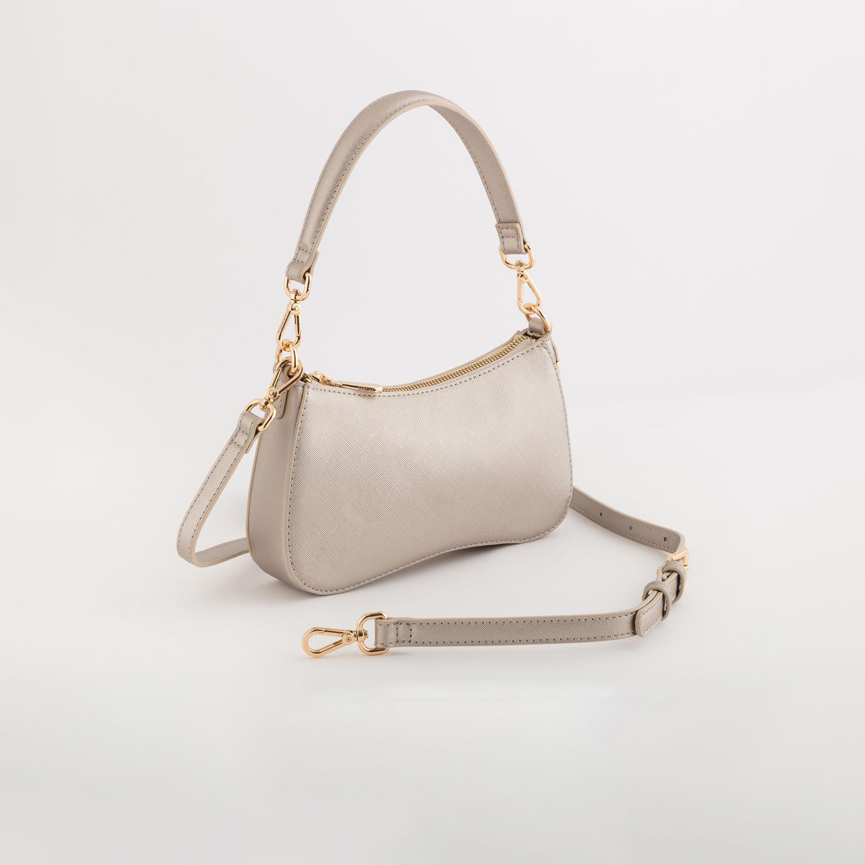 Carpisa Narciso Saffiano Self Design Crossbody Bag with Zipper Closure | 22.50 x 13 x 4.50 cm-women-bagsandwallets-handbags-image-1