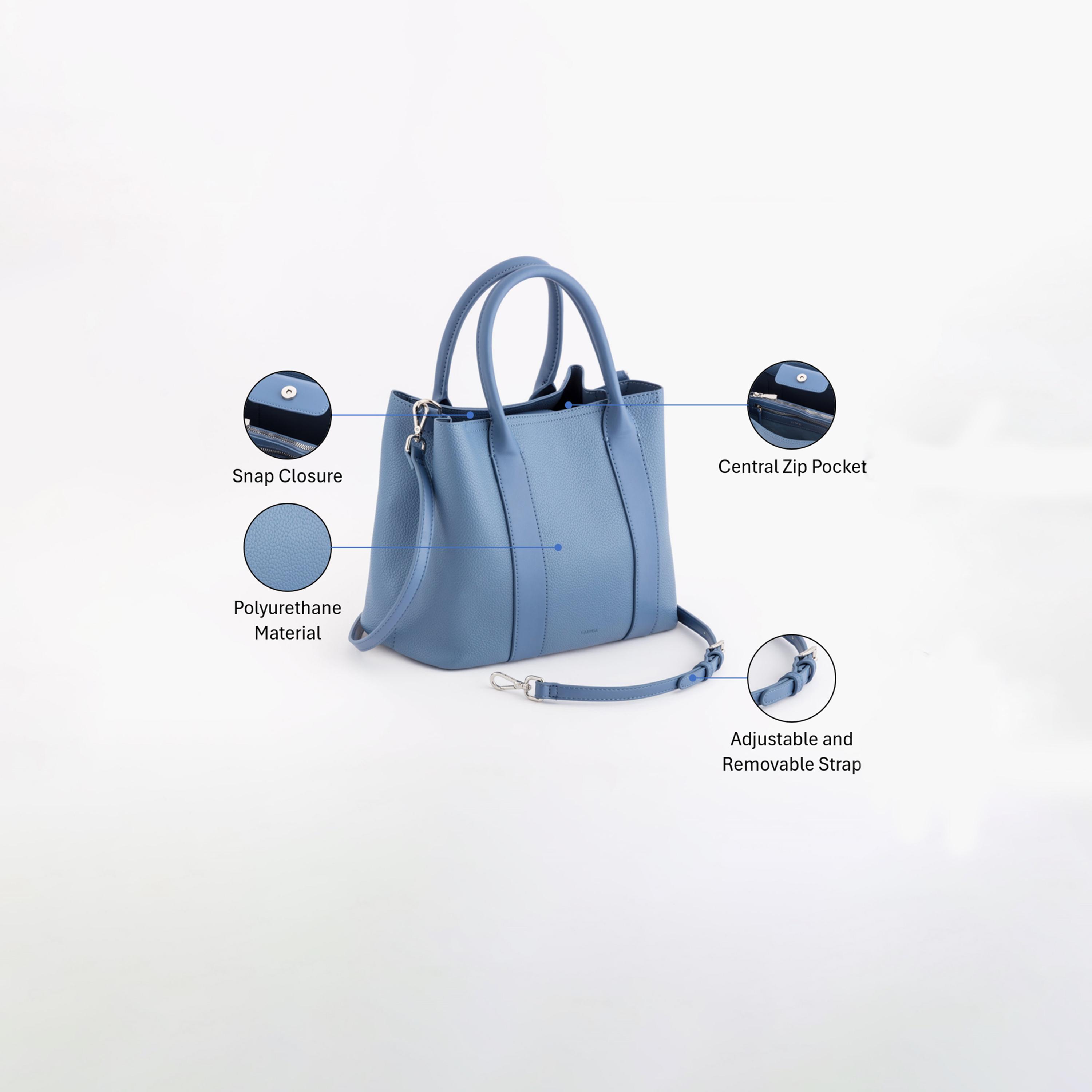 Carpisa Edvige V1 Self Design Handbag with Magnetic Closure | 30.50 x 23 x 13.50 cm-women-bagsandwallets-handbags-image-3