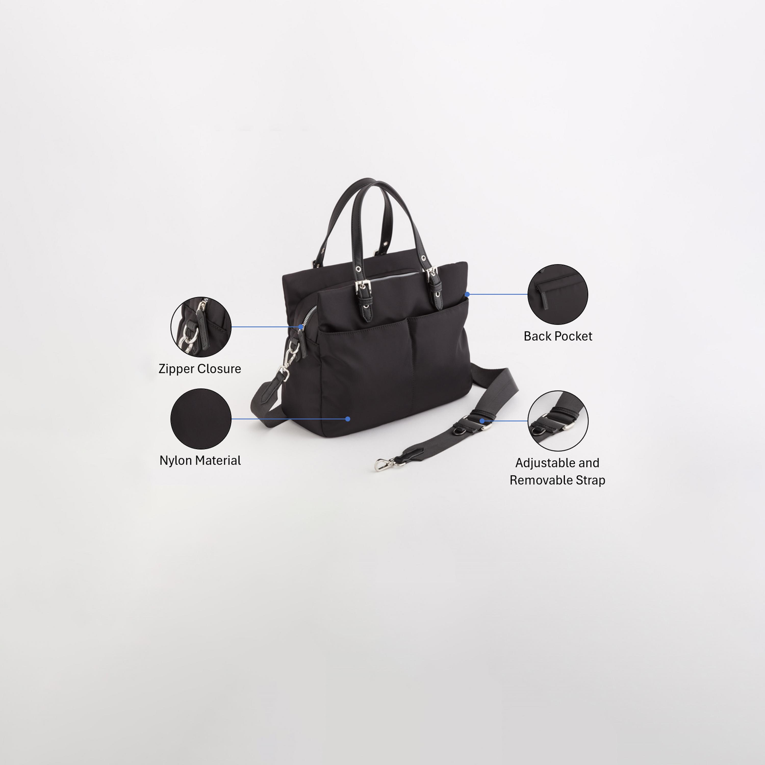 كاربيسا - شنطة يد تصميم تريفيس الذاتي سحاب للإغلاق | 33 × 23 × 11 سم-women-bagsandwallets-handbags-image-3