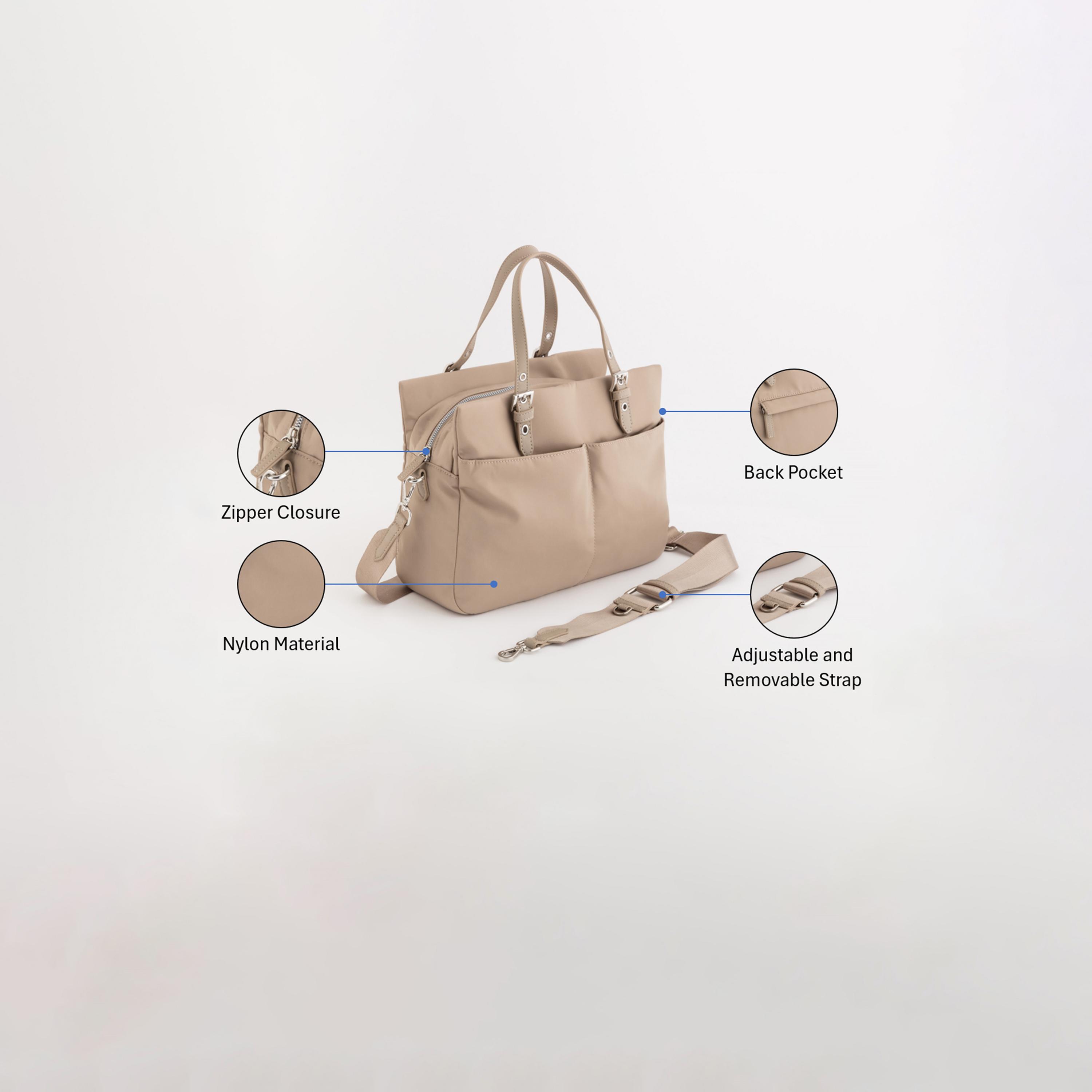 كاربيسا - شنطة يد تصميم تريفيس الذاتي سحاب للإغلاق | 33 × 23 × 11 سم-women-bagsandwallets-handbags-image-3