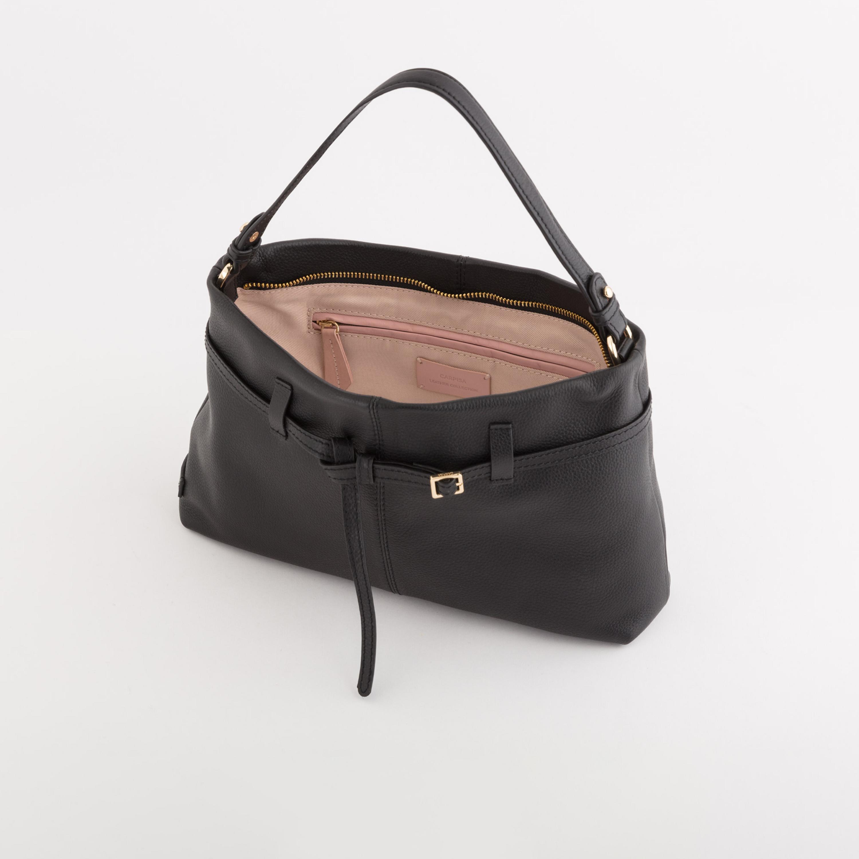 Carpisa Novella V2 Self Design Leather Bag with Zipper Closure | 33 x 19 x 7 cm-women-bagsandwallets-handbags-image-2