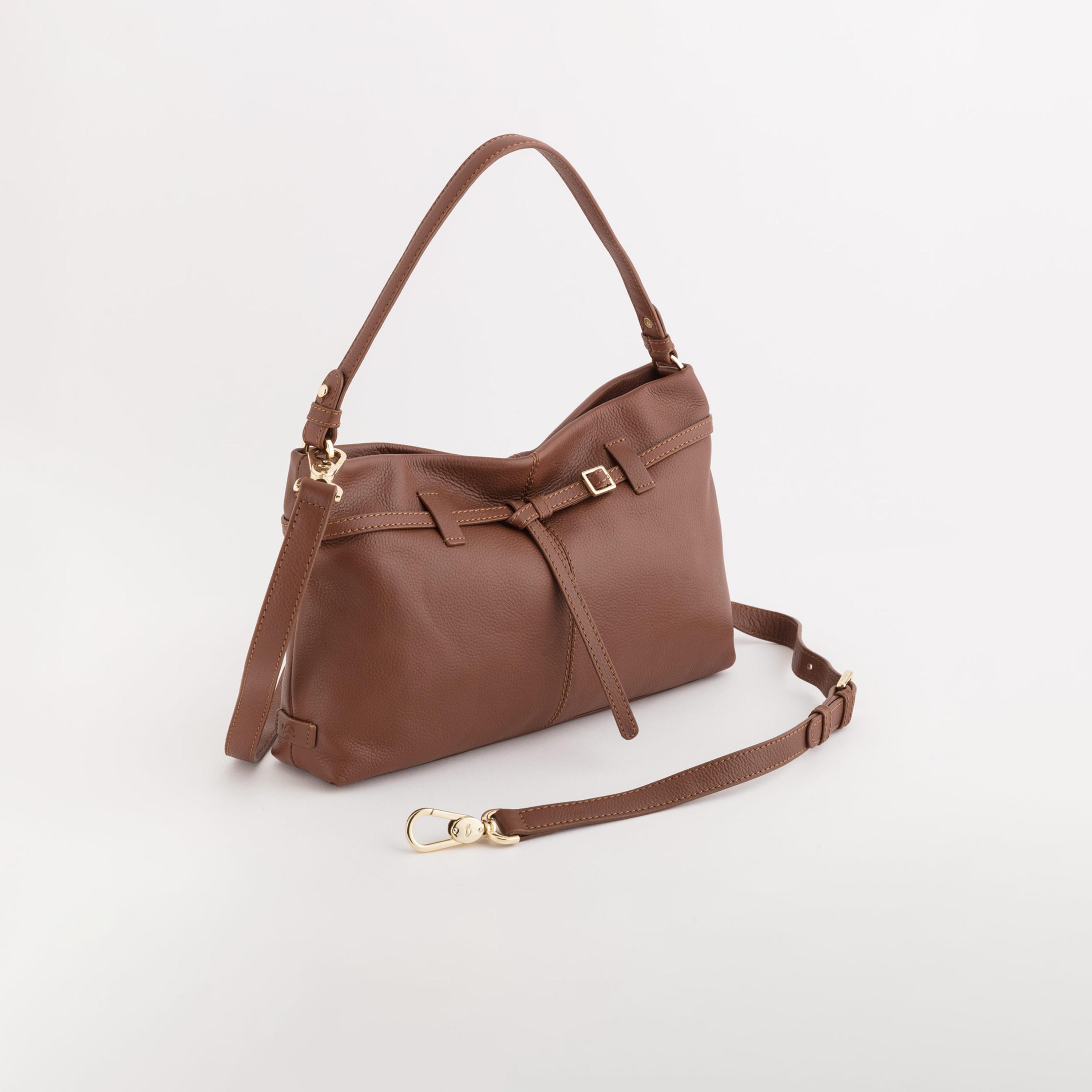 Carpisa Novella V2 Self Design Leather Bag with Zipper Closure | 33 x 19 x 7 cm-women-bagsandwallets-handbags-image-1
