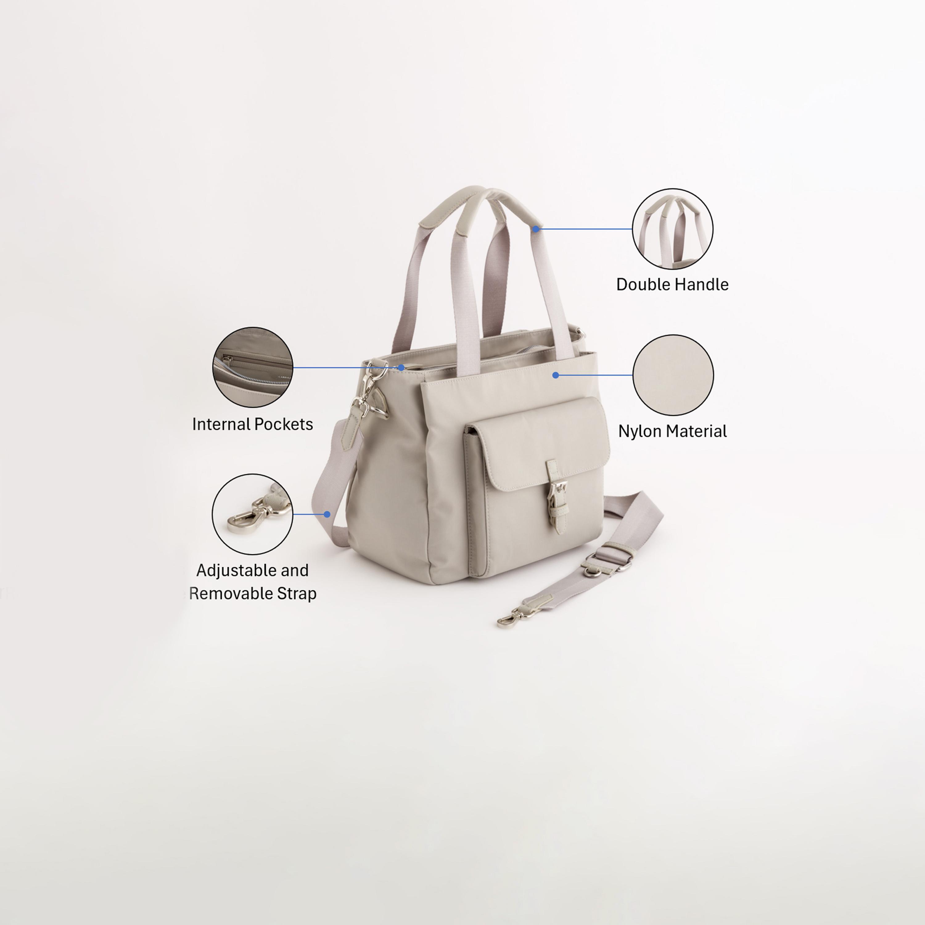 Carpisa Trevis Self Design Shoulder Bag with Zipper Closure | 29 x 25 x 13.50 cm-women-bagsandwallets-handbags-image-3