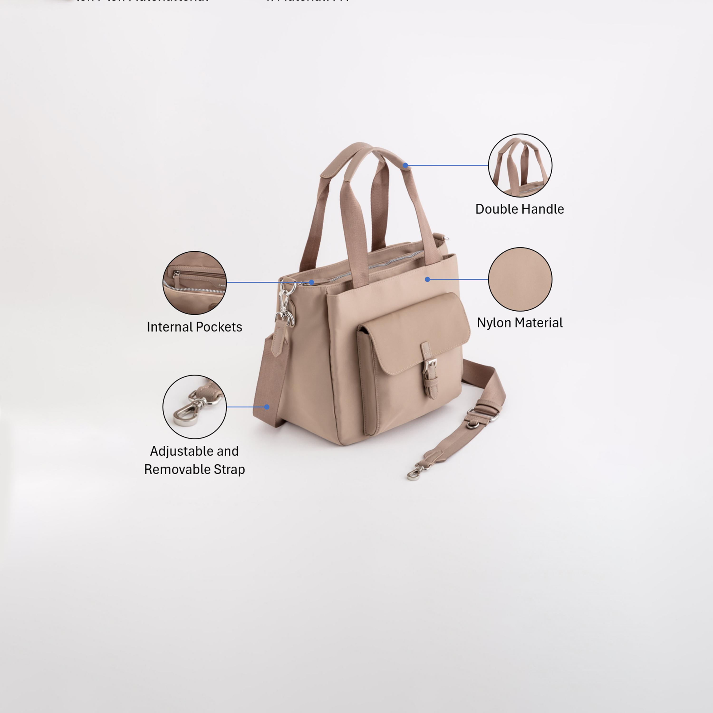 Carpisa Trevis Self Design Shoulder Bag with Zipper Closure | 29 x 25 x 13.50 cm-women-bagsandwallets-handbags-image-3