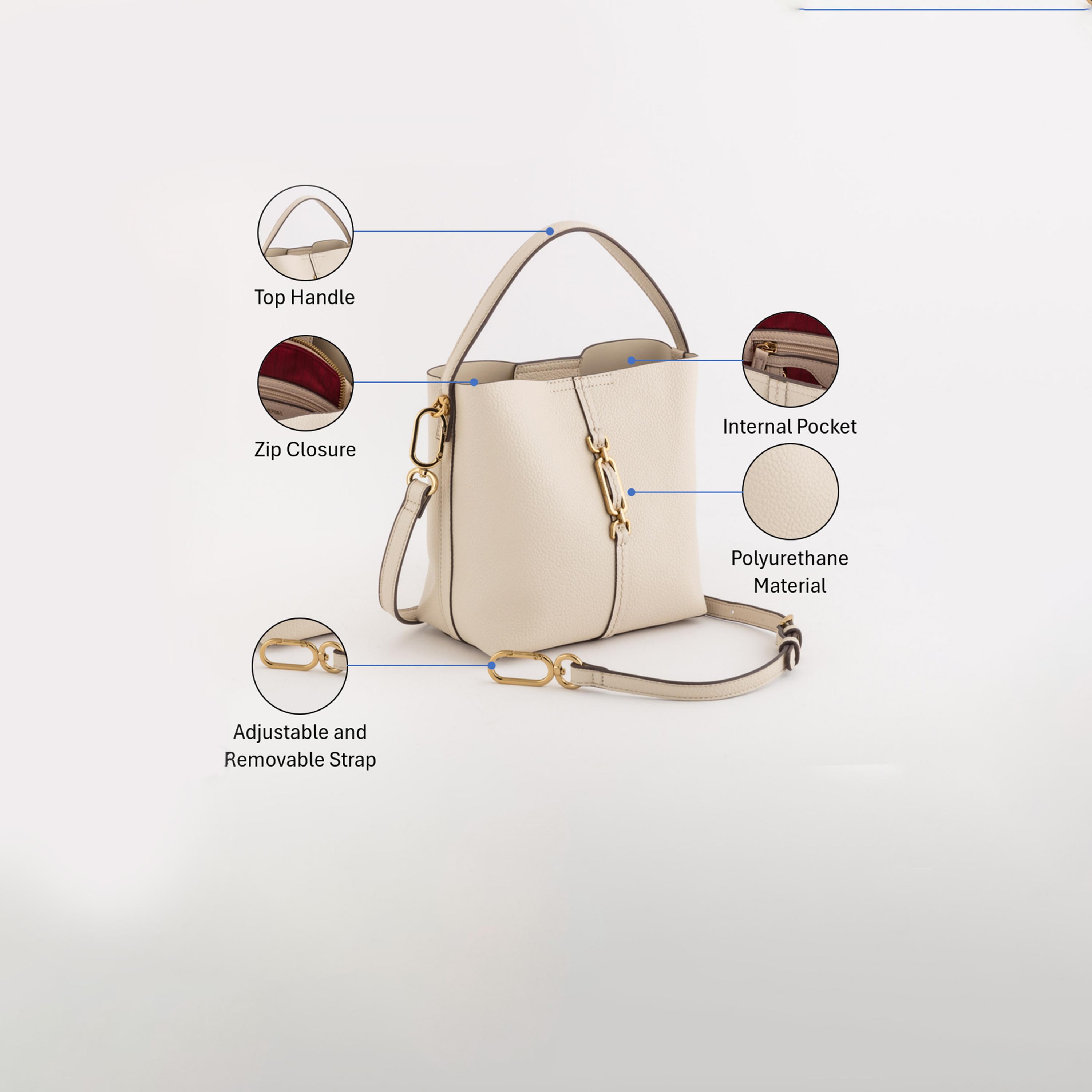 Carpisa Giulia Self Design Shoulder Bag with Zipper Closure | 18 x 20 x 12.50 cm-women-bagsandwallets-handbags-image-3