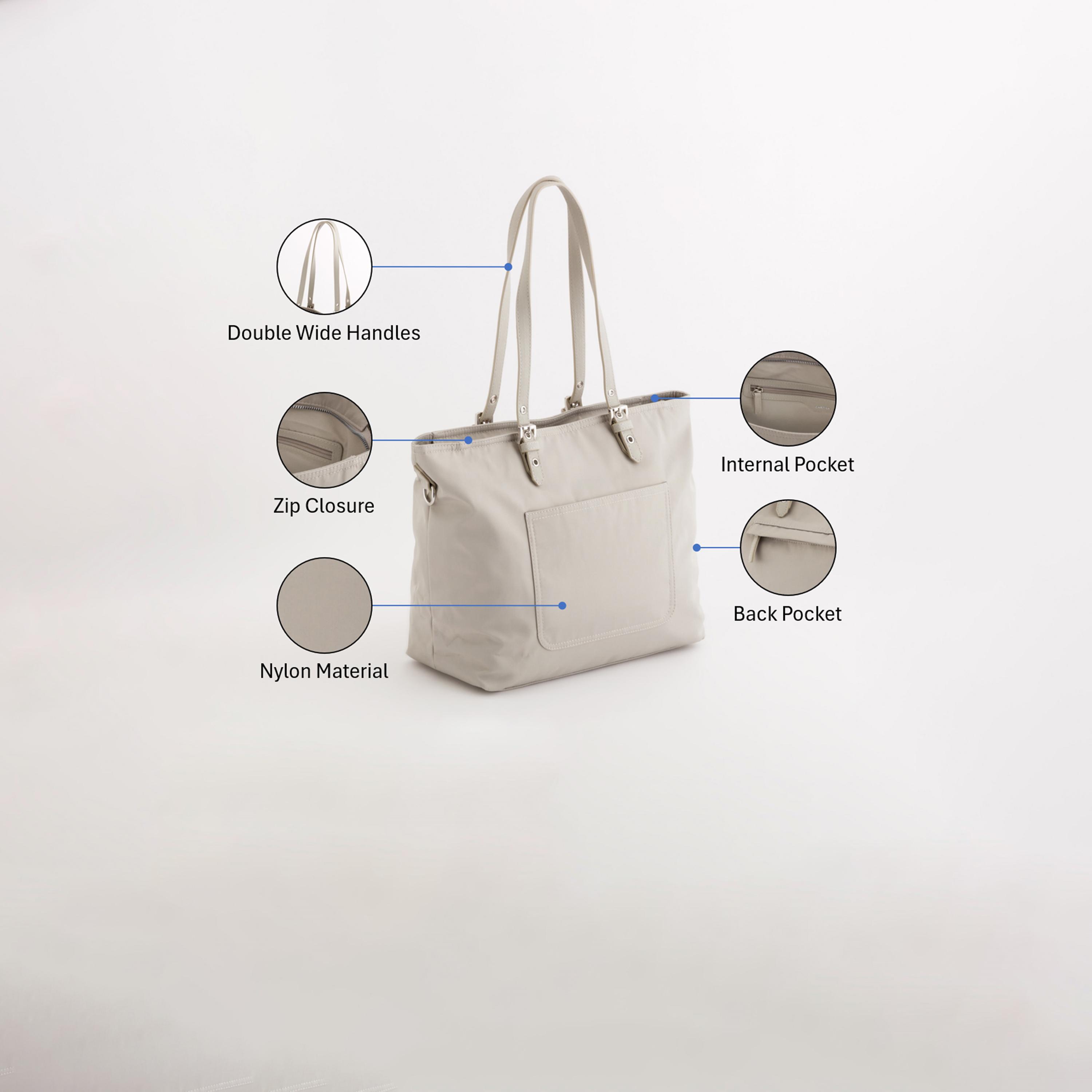 Carpisa Trevis Self Design Tote Bag with Zipper Closure | 35 x 28 x 16 cm-women-bagsandwallets-handbags-image-3